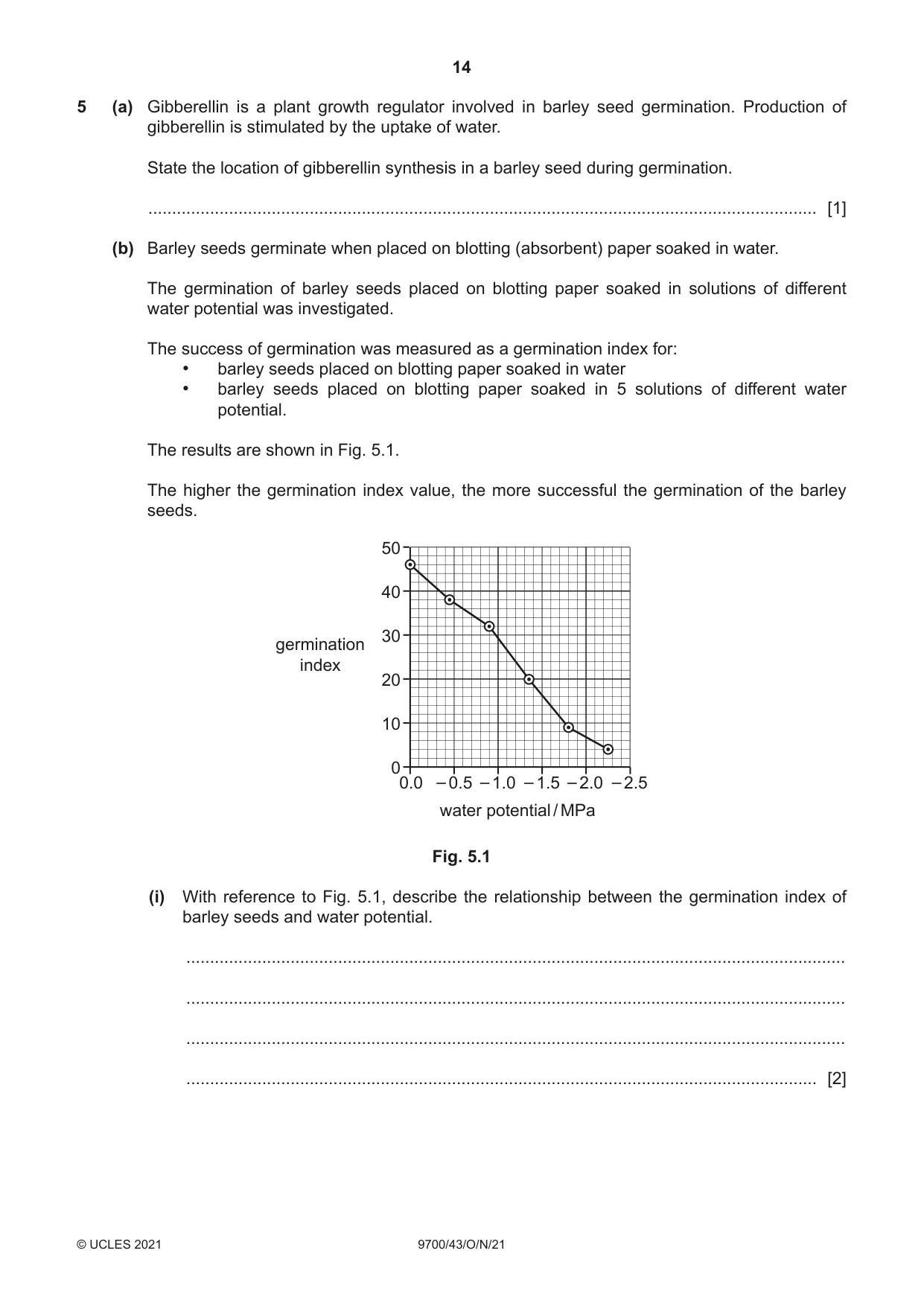 Cambridge A Level Biology 9700 2021 Oct/Nov Paper 4 · Variant 3 question paper, page 14 of 24