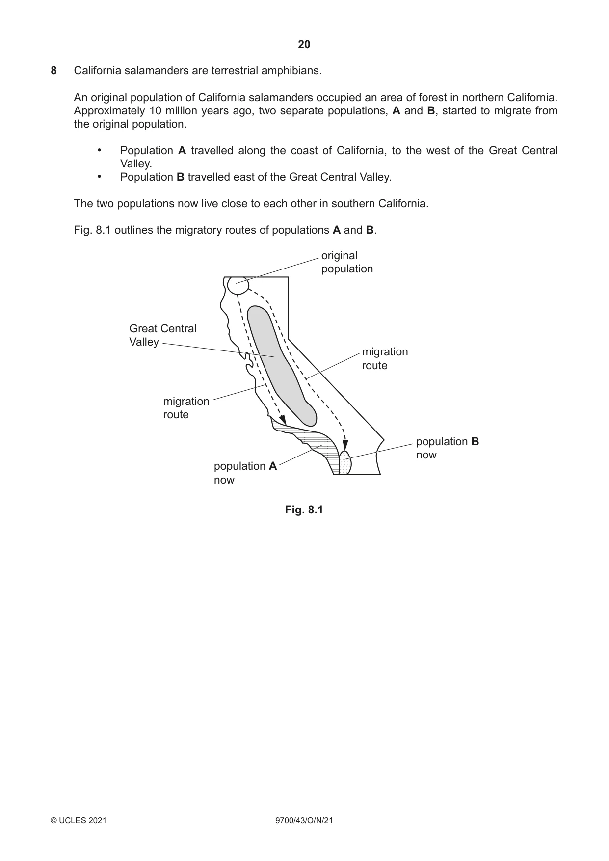 Cambridge A Level Biology 9700 2021 Oct/Nov Paper 4 · Variant 3 question paper, page 20 of 24