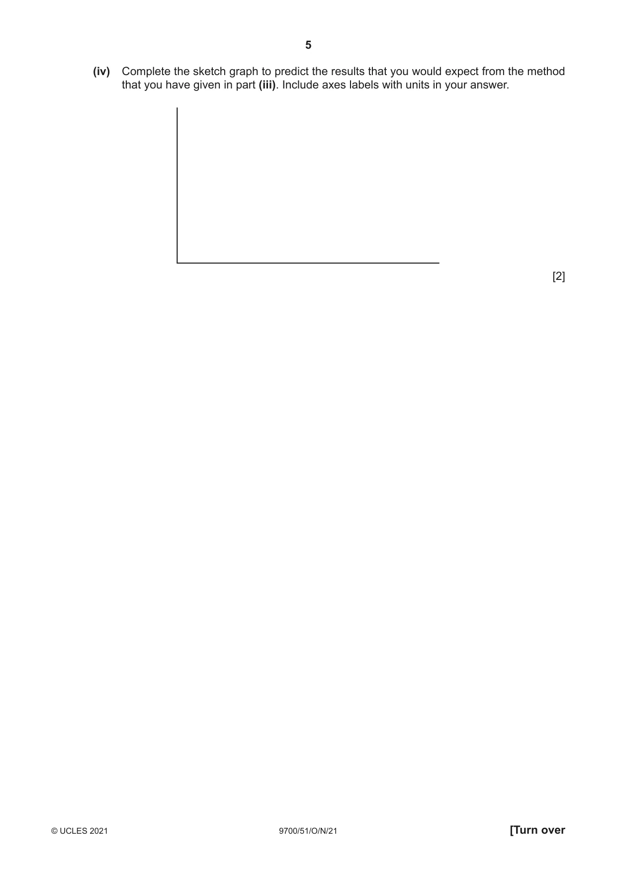 Cambridge A Level Biology 9700 2021 Oct/Nov Paper 5 · Variant 1 question paper, page 5 of 12