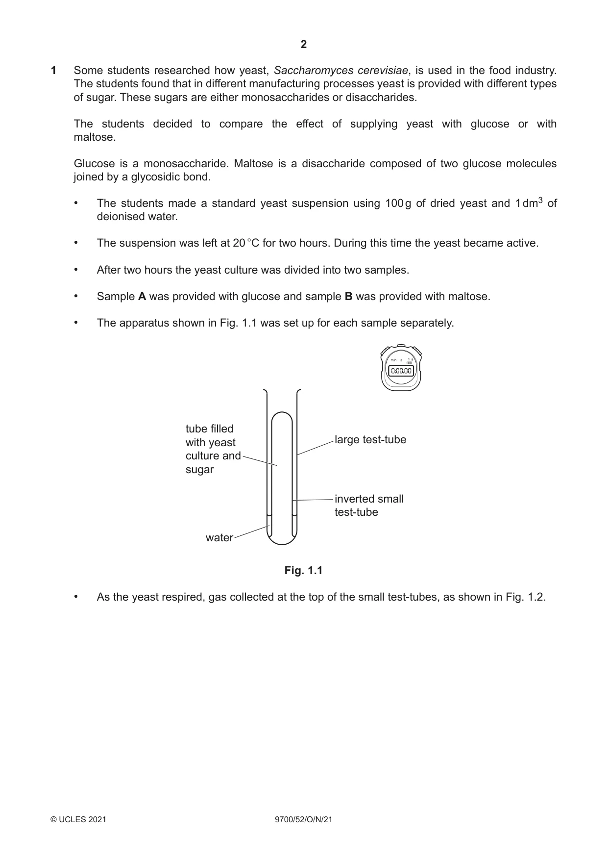 Cambridge A Level Biology 9700 2021 Oct/Nov Paper 5 · Variant 2 question paper, page 2 of 12