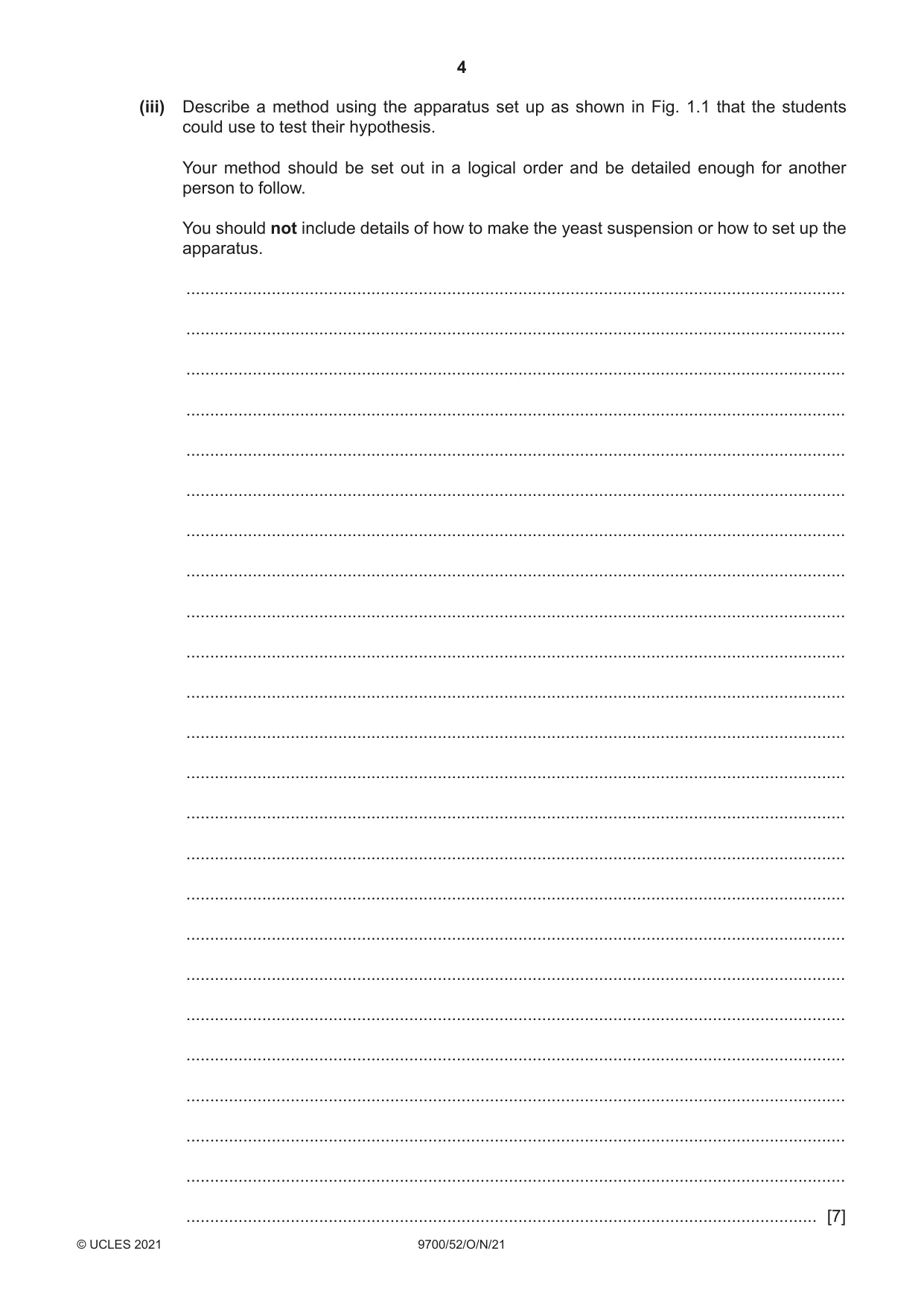Cambridge A Level Biology 9700 2021 Oct/Nov Paper 5 · Variant 2 question paper, page 4 of 12
