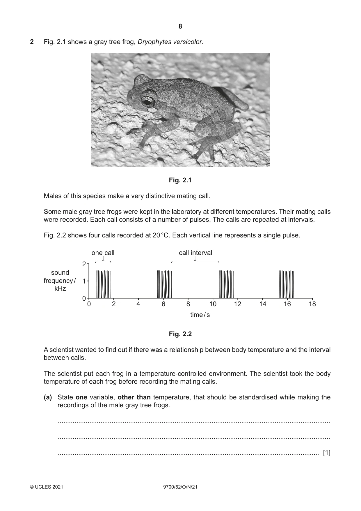 Cambridge A Level Biology 9700 2021 Oct/Nov Paper 5 · Variant 2 question paper, page 8 of 12