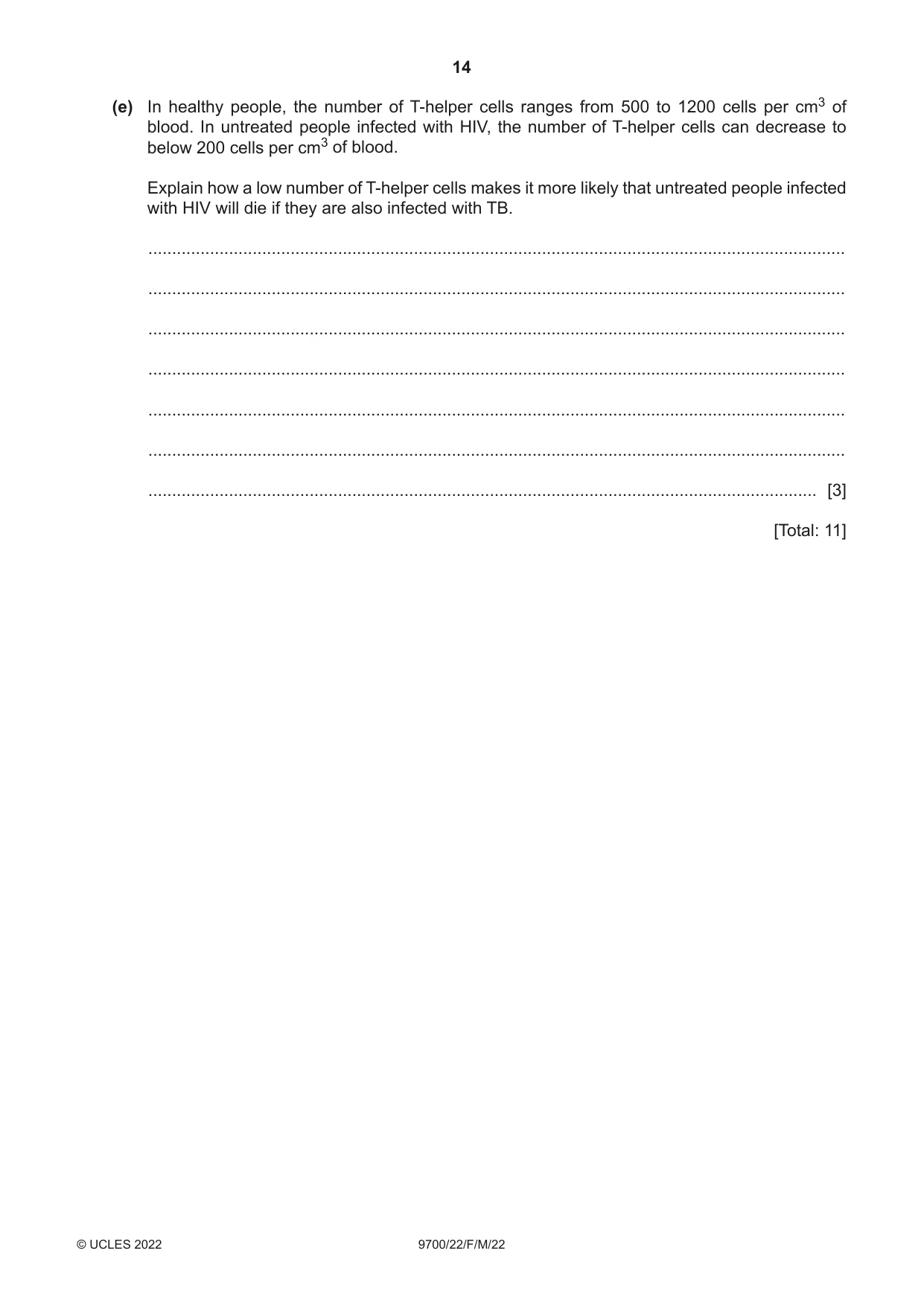 Cambridge A Level Biology 9700 2022 Feb/March Paper 2 · Variant 2 question paper, page 14 of 20