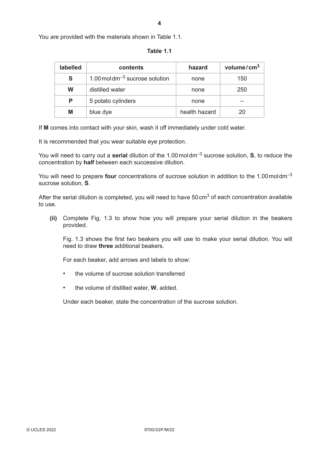 Cambridge A Level Biology 9700 2022 Feb/March Paper 3 · Variant 3 question paper, page 4 of 20