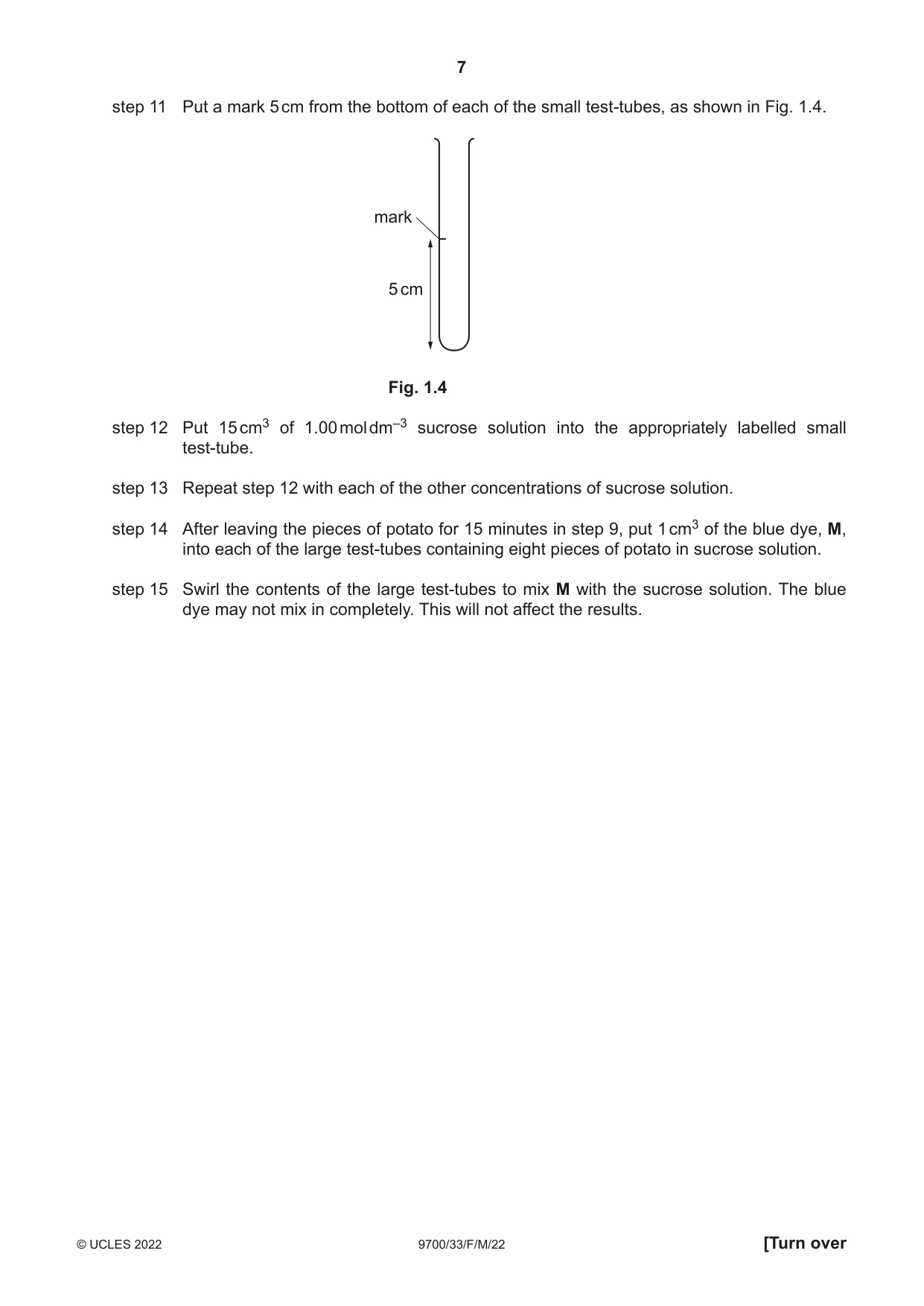 Cambridge A Level Biology 9700 2022 Feb/March Paper 3 · Variant 3 question paper, page 7 of 20