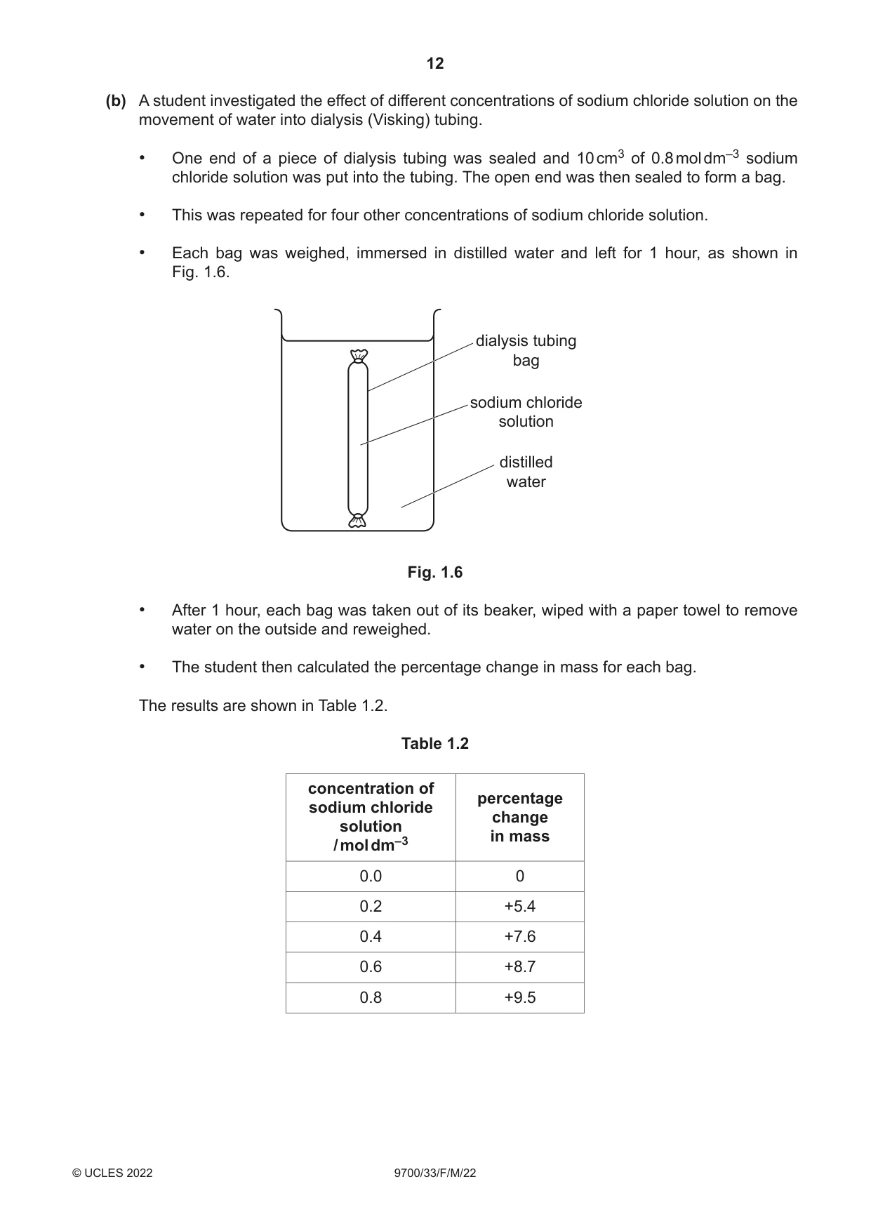 Cambridge A Level Biology 9700 2022 Feb/March Paper 3 · Variant 3 question paper, page 12 of 20