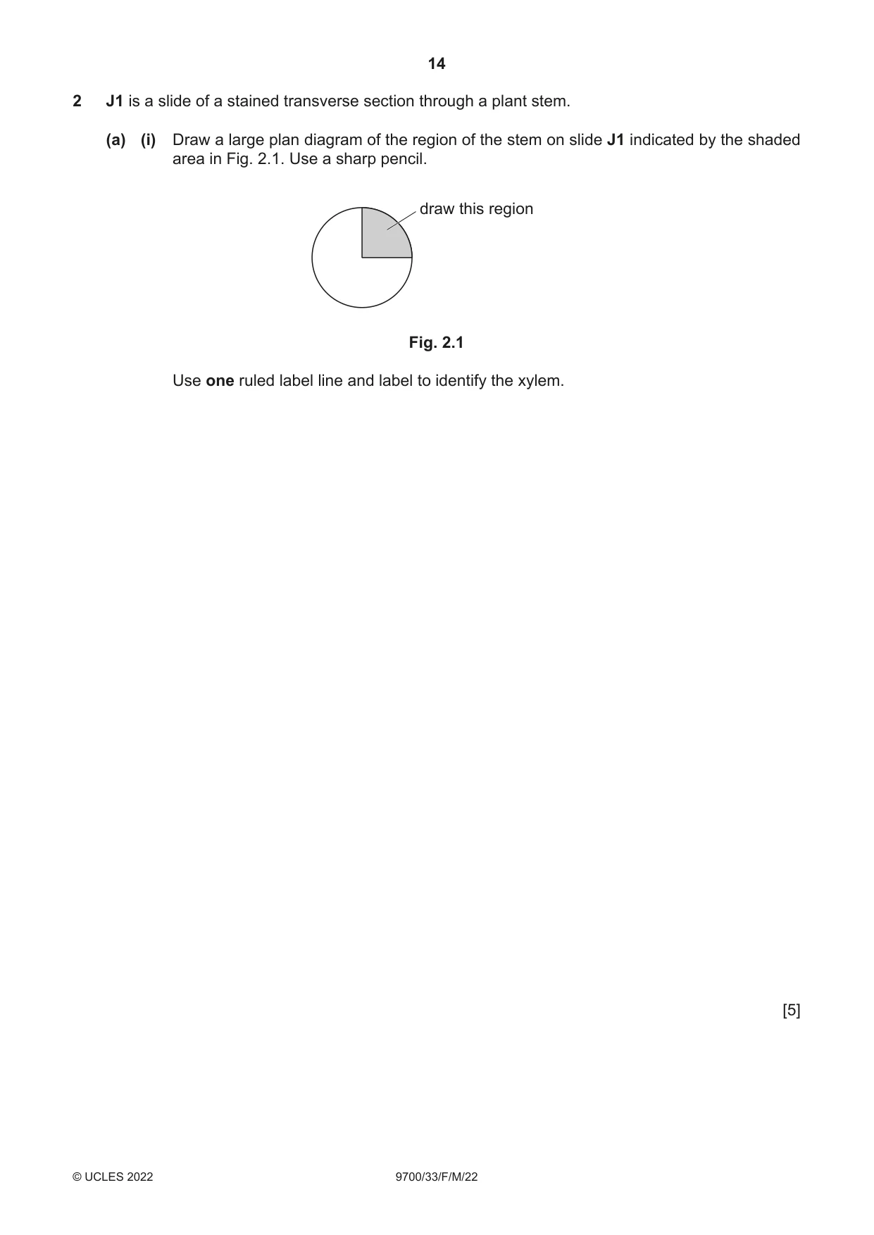 Cambridge A Level Biology 9700 2022 Feb/March Paper 3 · Variant 3 question paper, page 14 of 20
