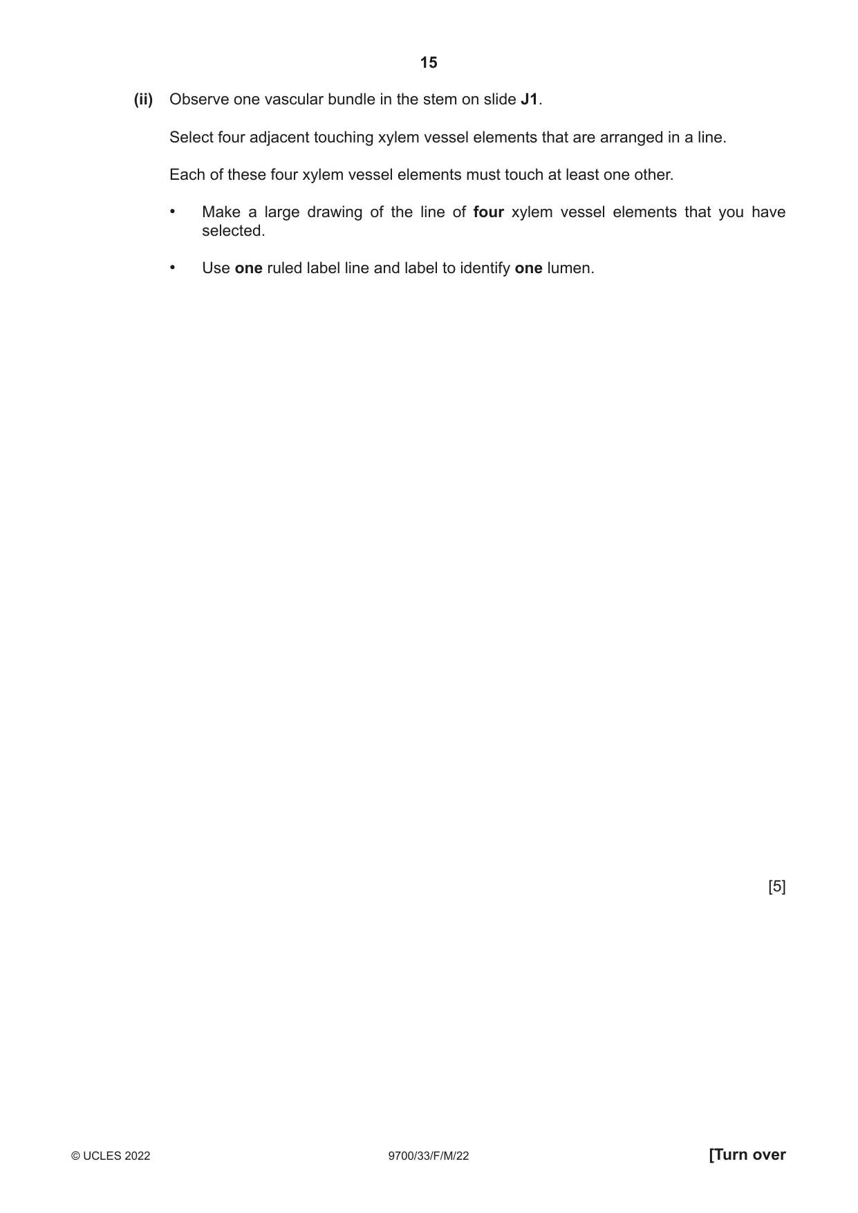 Cambridge A Level Biology 9700 2022 Feb/March Paper 3 · Variant 3 question paper, page 15 of 20