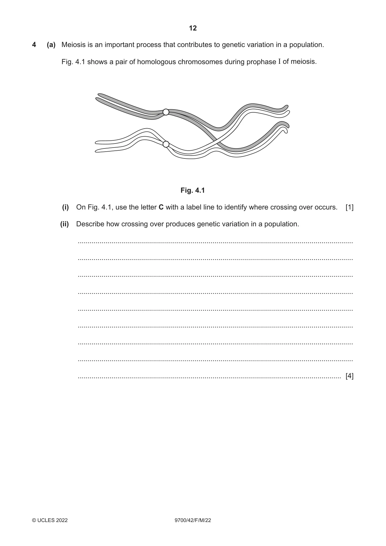 Cambridge A Level Biology 9700 2022 Feb/March Paper 4 · Variant 2 question paper, page 12 of 28