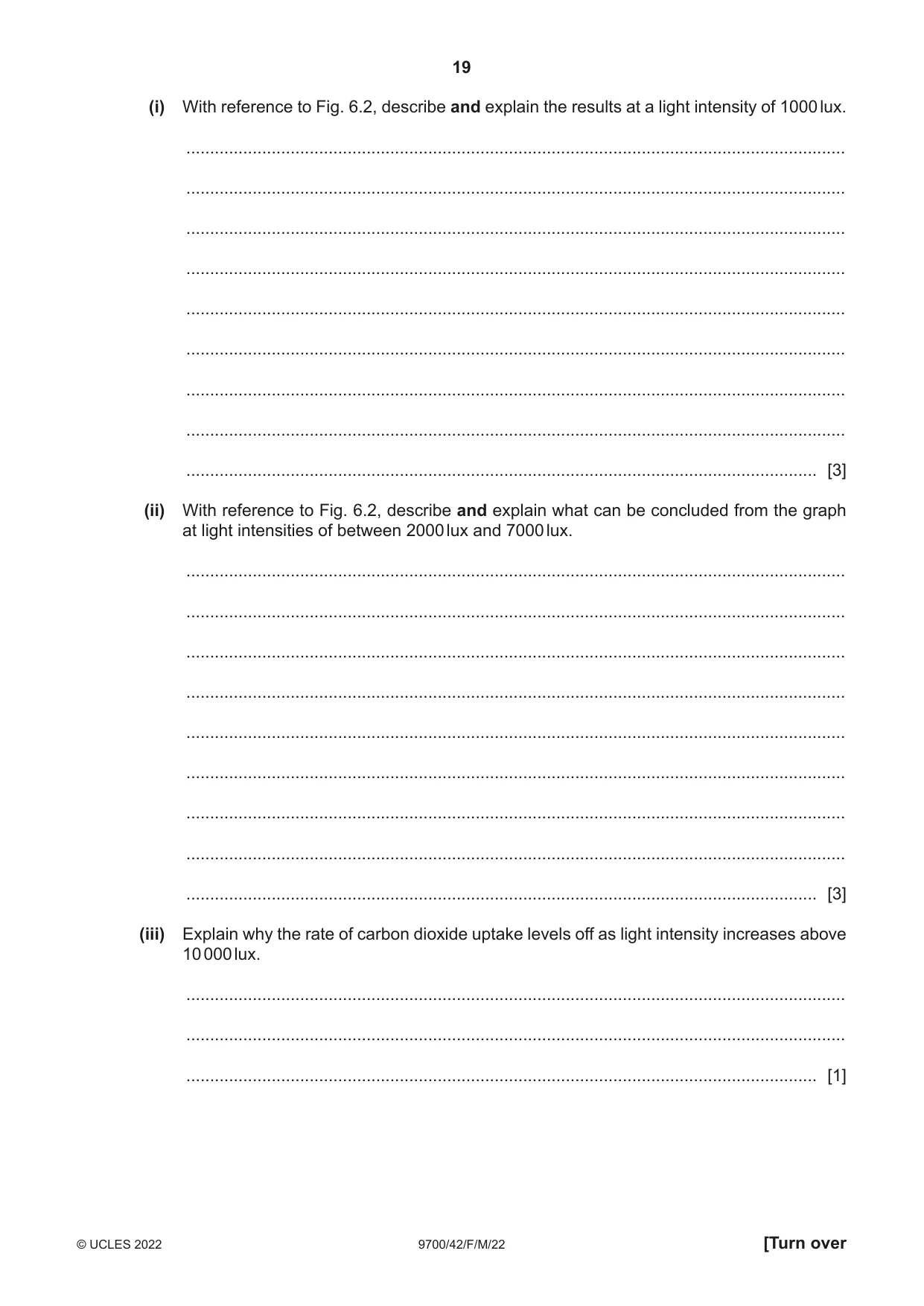 Cambridge A Level Biology 9700 2022 Feb/March Paper 4 · Variant 2 question paper, page 19 of 28