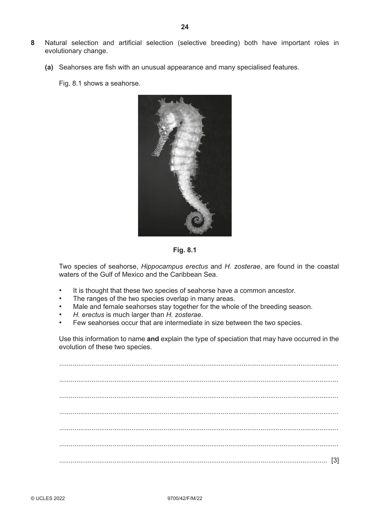 Cambridge A Level Biology 9700 2022 Feb/March Paper 4 · Variant 2 question paper, page 24 of 28