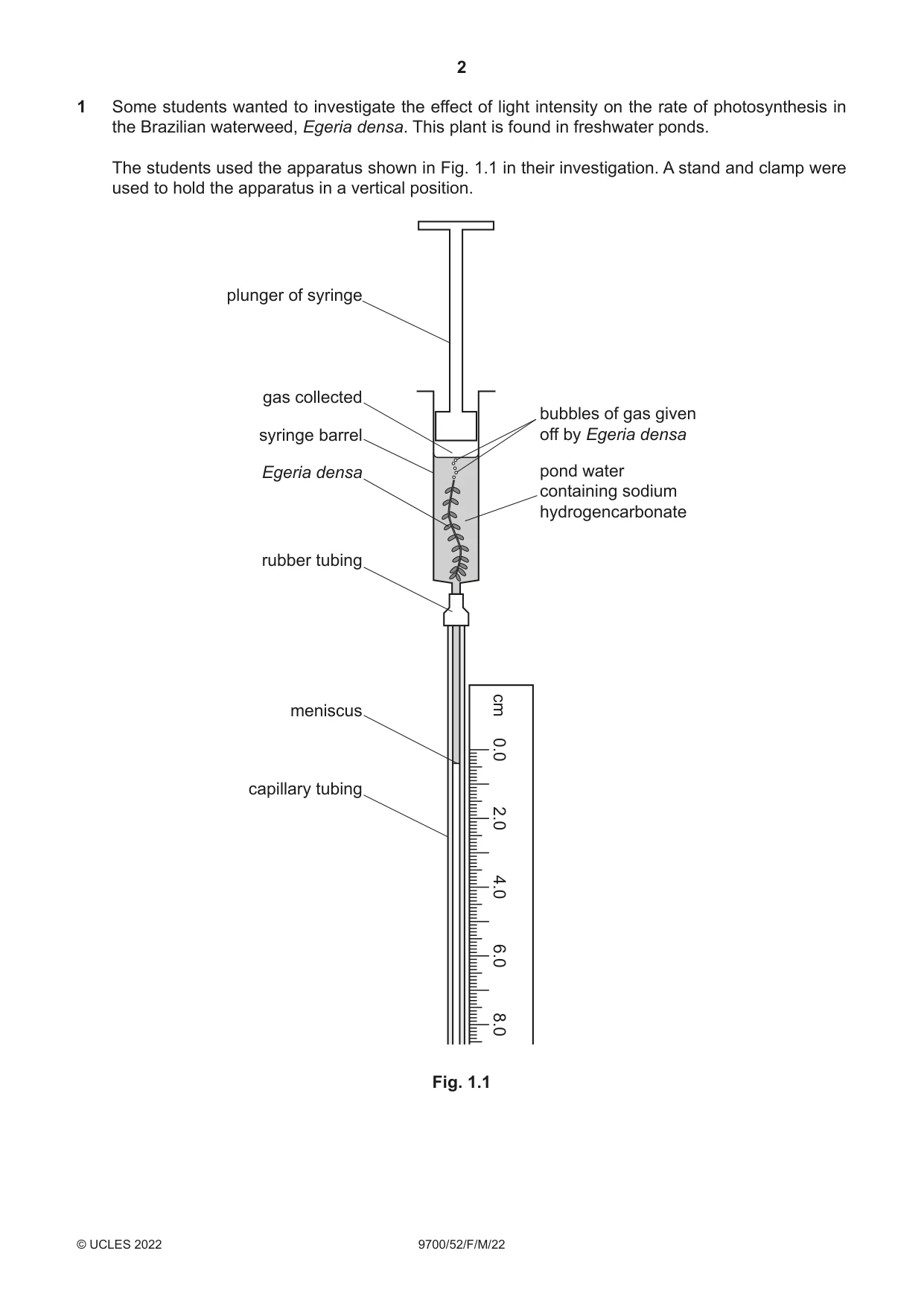 Cambridge A Level Biology 9700 2022 Feb/March Paper 5 · Variant 2 question paper, page 2 of 16