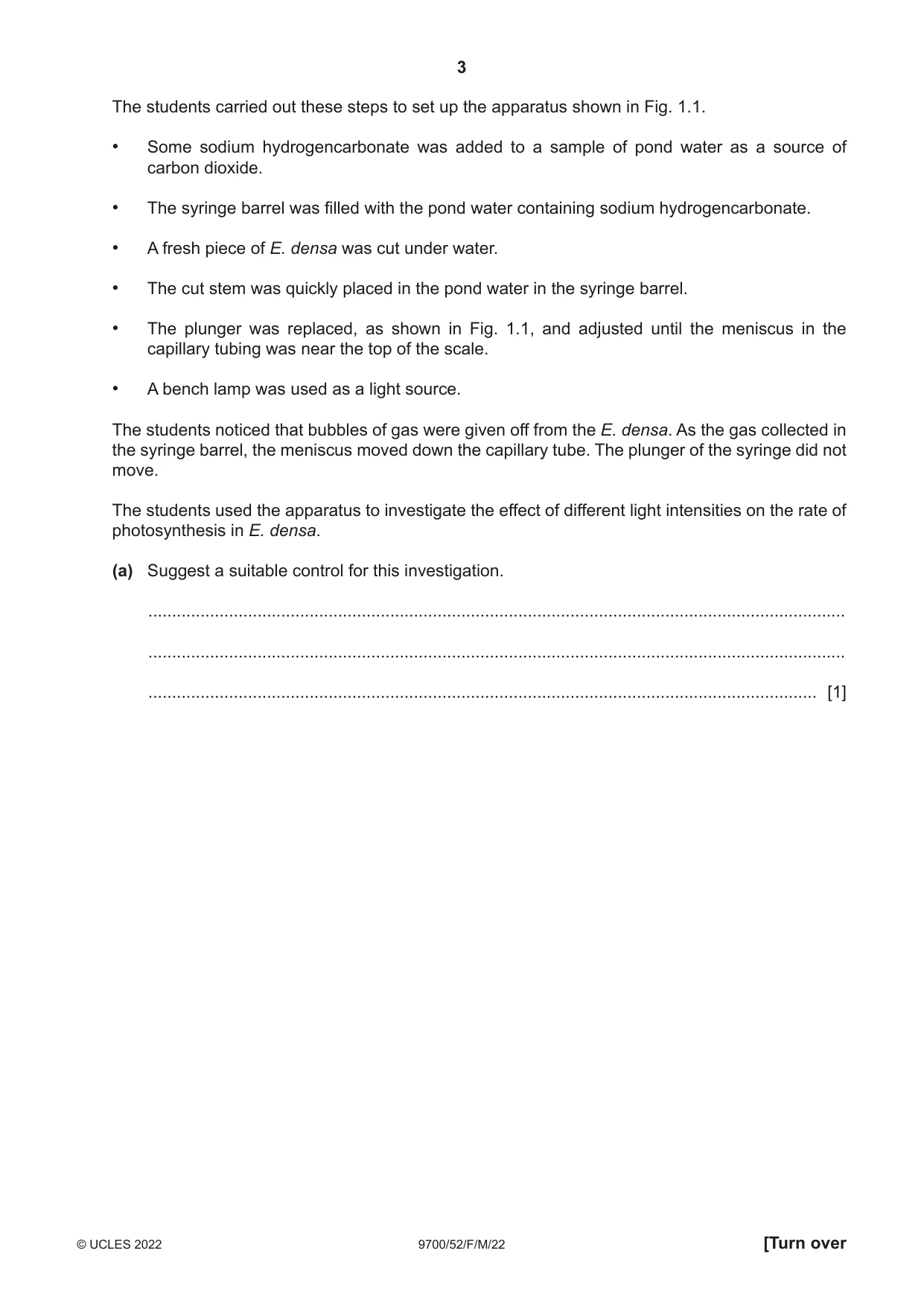 Cambridge A Level Biology 9700 2022 Feb/March Paper 5 · Variant 2 question paper, page 3 of 16