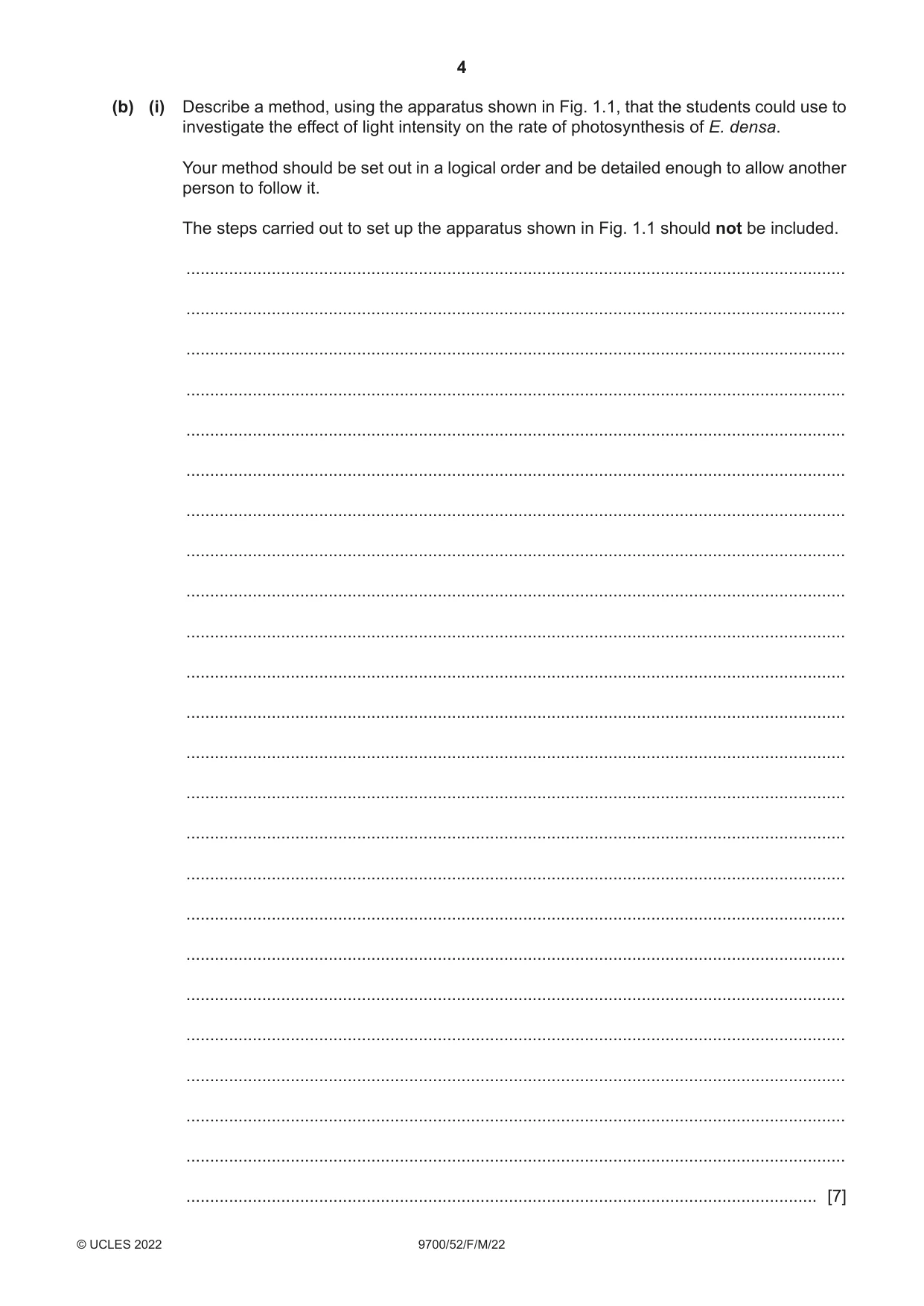 Cambridge A Level Biology 9700 2022 Feb/March Paper 5 · Variant 2 question paper, page 4 of 16