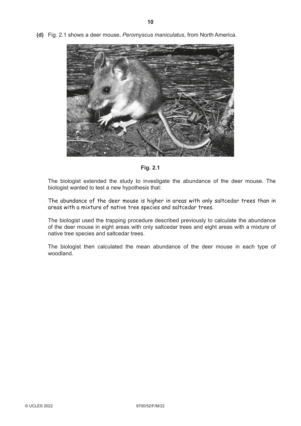 Cambridge A Level Biology 9700 2022 Feb/March Paper 5 · Variant 2 question paper, page 10 of 16