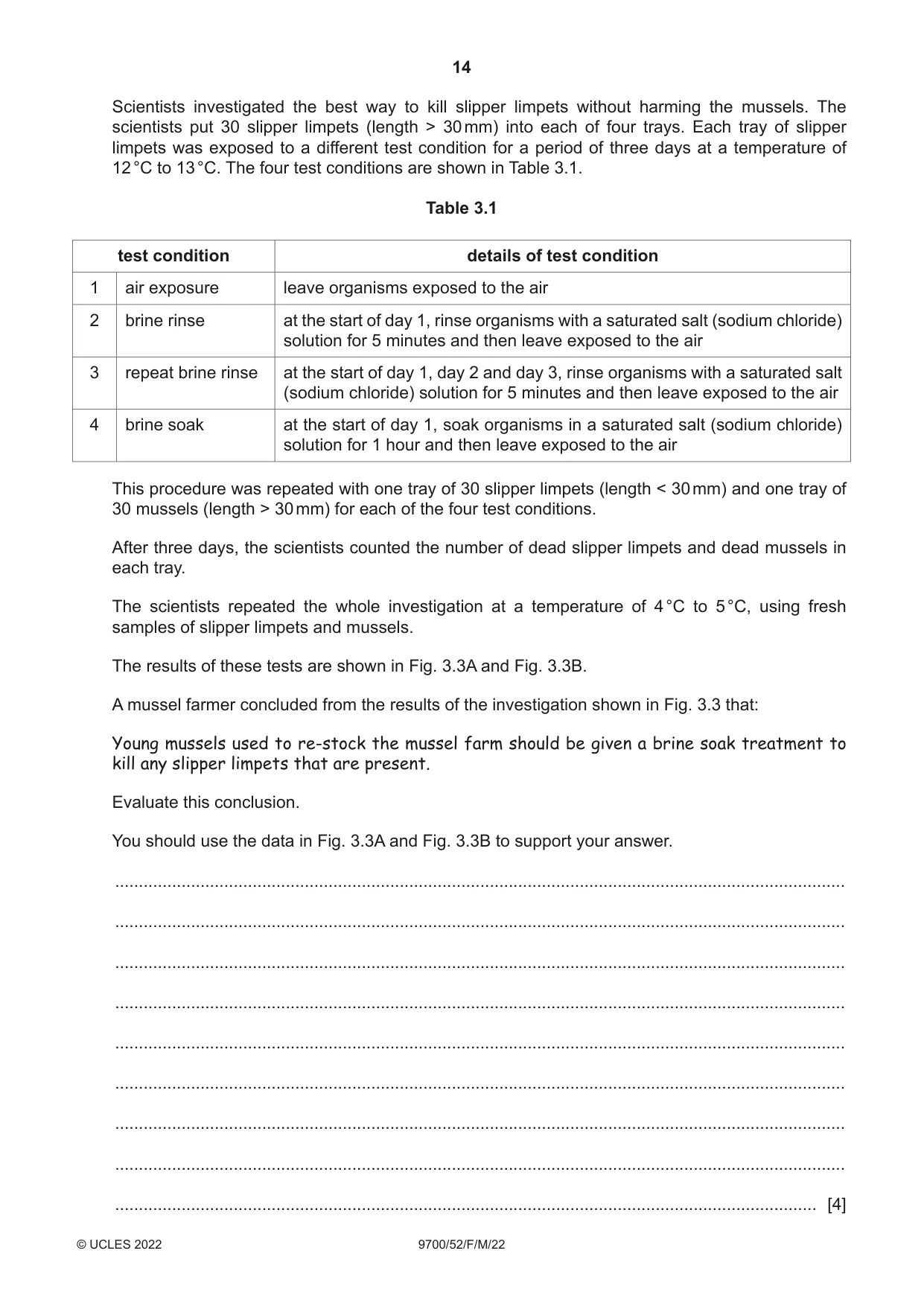 Cambridge A Level Biology 9700 2022 Feb/March Paper 5 · Variant 2 question paper, page 14 of 16