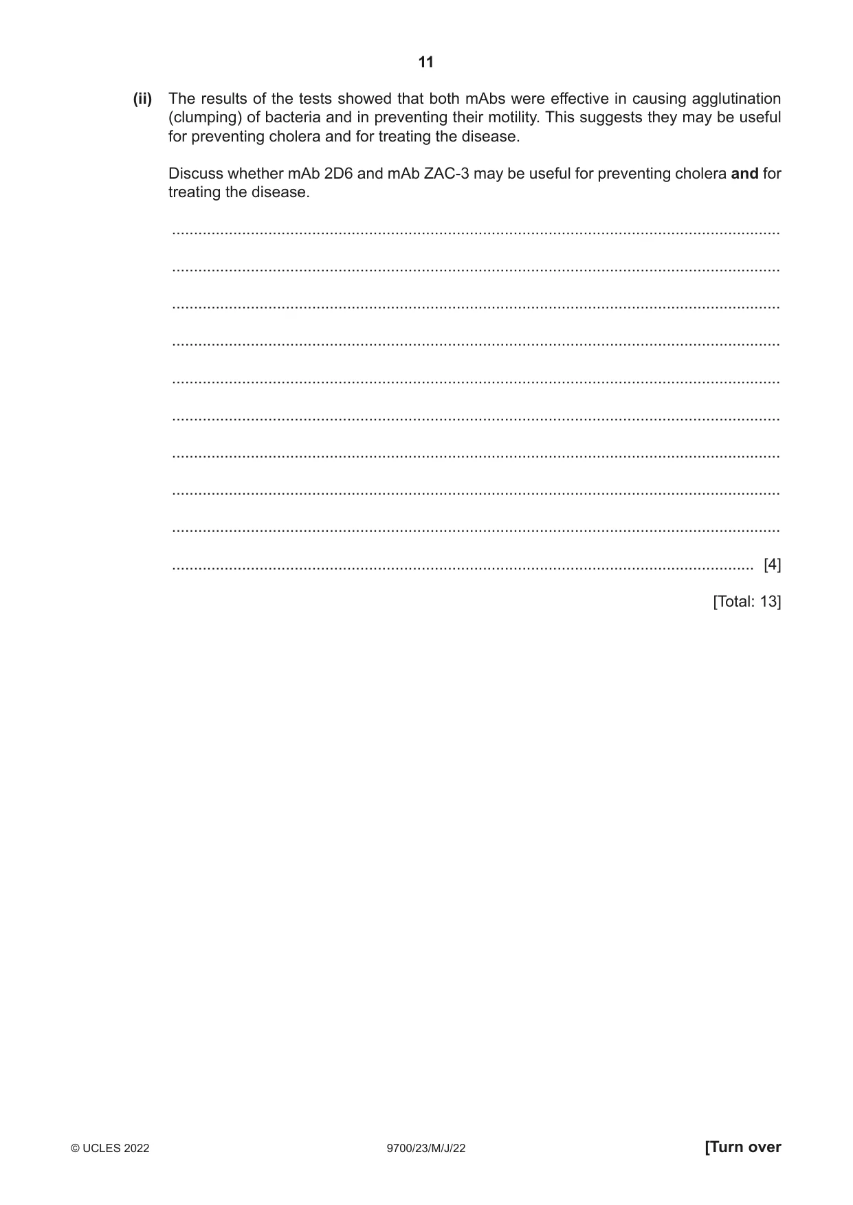 Cambridge A Level Biology 9700 2022 May/June Paper 2 · Variant 3 question paper, page 11 of 16
