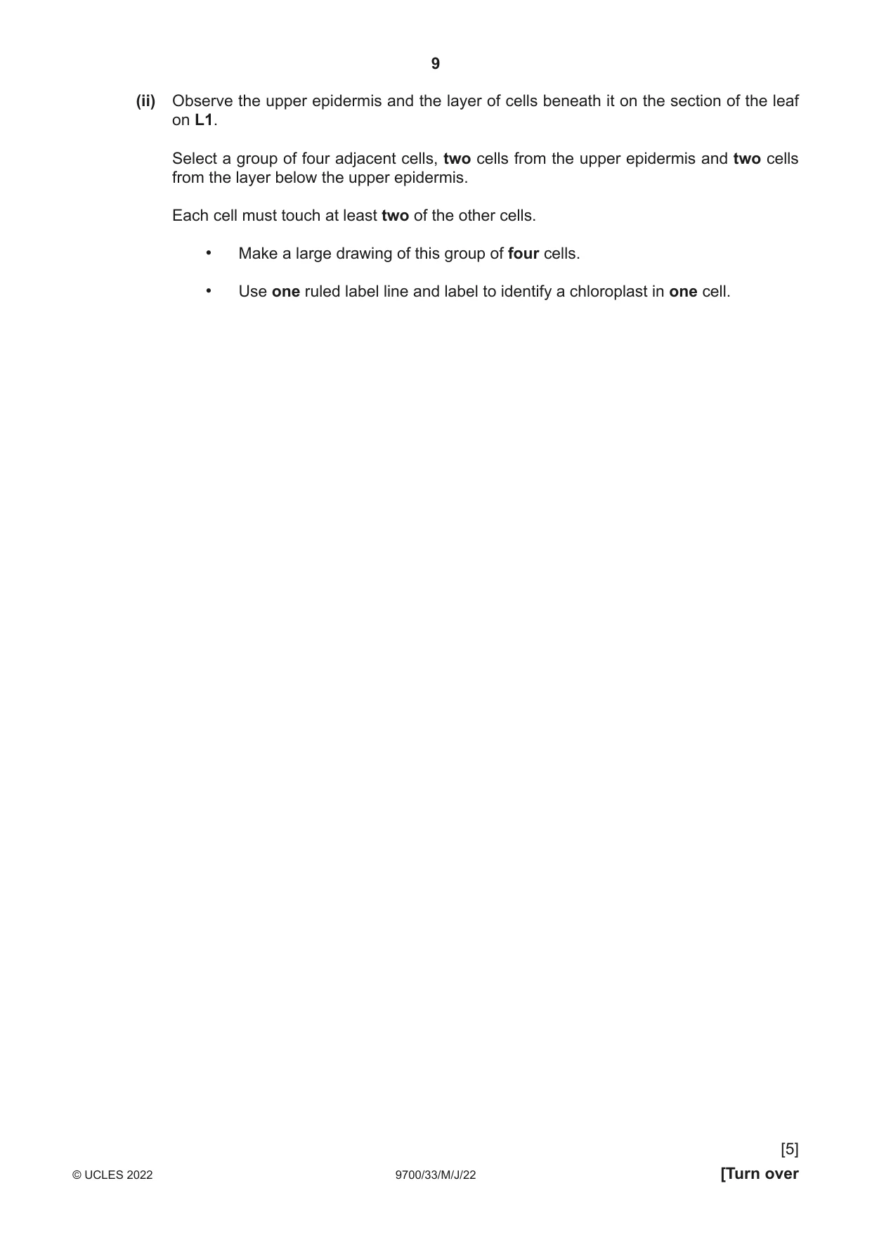 Cambridge A Level Biology 9700 2022 May/June Paper 3 · Variant 3 question paper, page 9 of 16