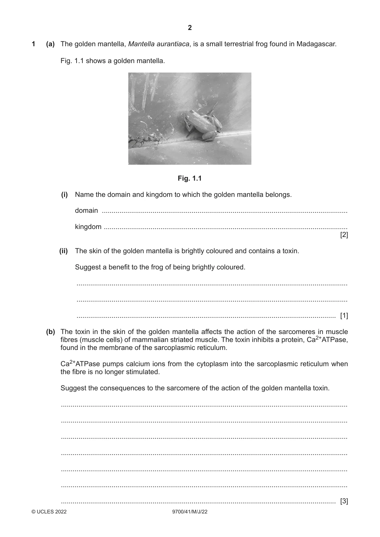 Cambridge A Level Biology 9700 2022 May/June Paper 4 · Variant 1 question paper, page 2 of 24