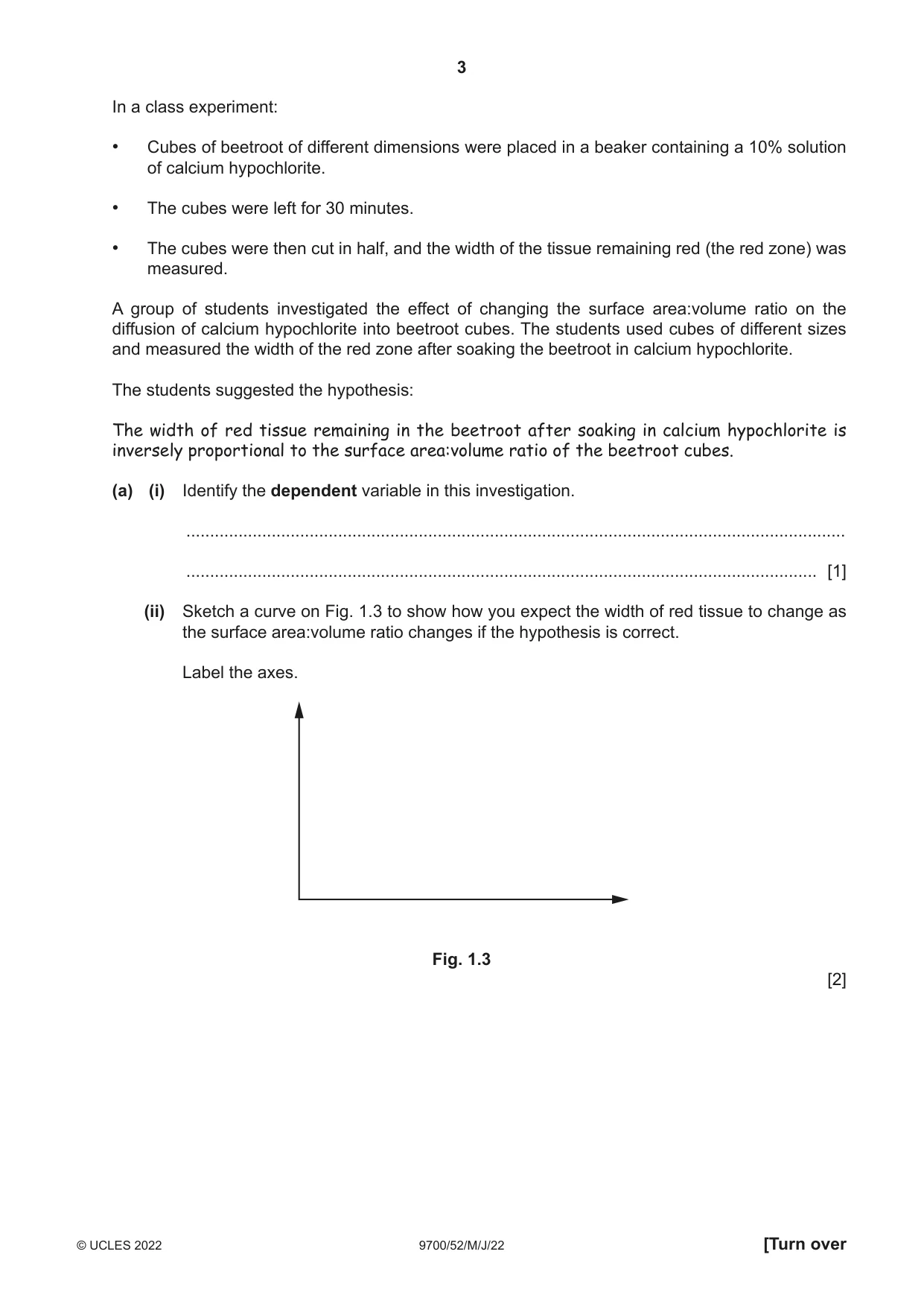 Cambridge A Level Biology 9700 2022 May/June Paper 5 · Variant 2 question paper, page 3 of 16
