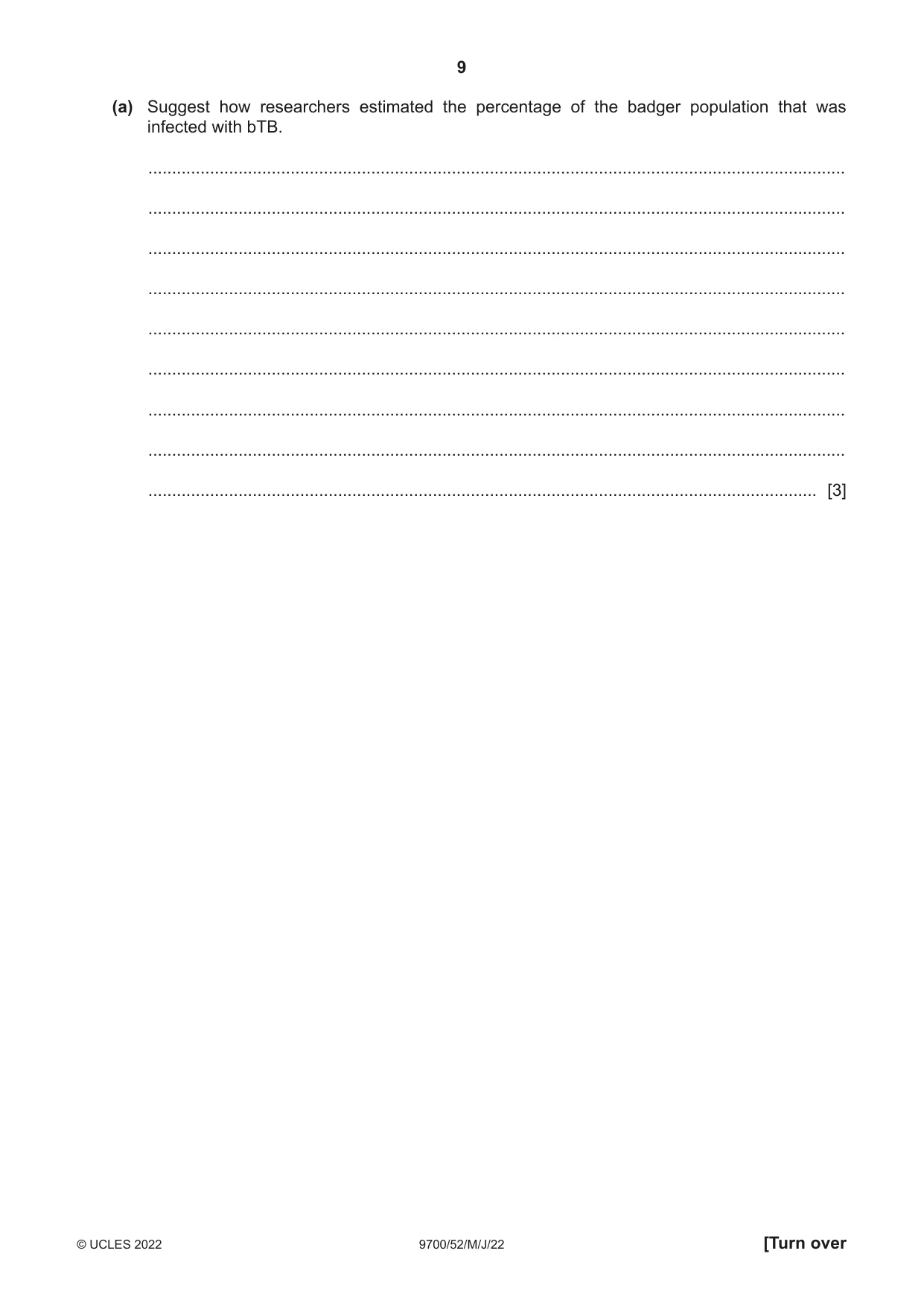 Cambridge A Level Biology 9700 2022 May/June Paper 5 · Variant 2 question paper, page 9 of 16