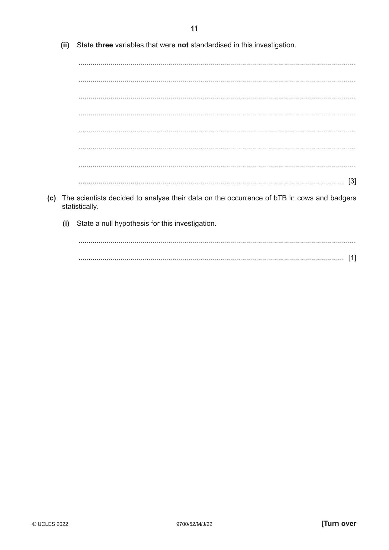 Cambridge A Level Biology 9700 2022 May/June Paper 5 · Variant 2 question paper, page 11 of 16