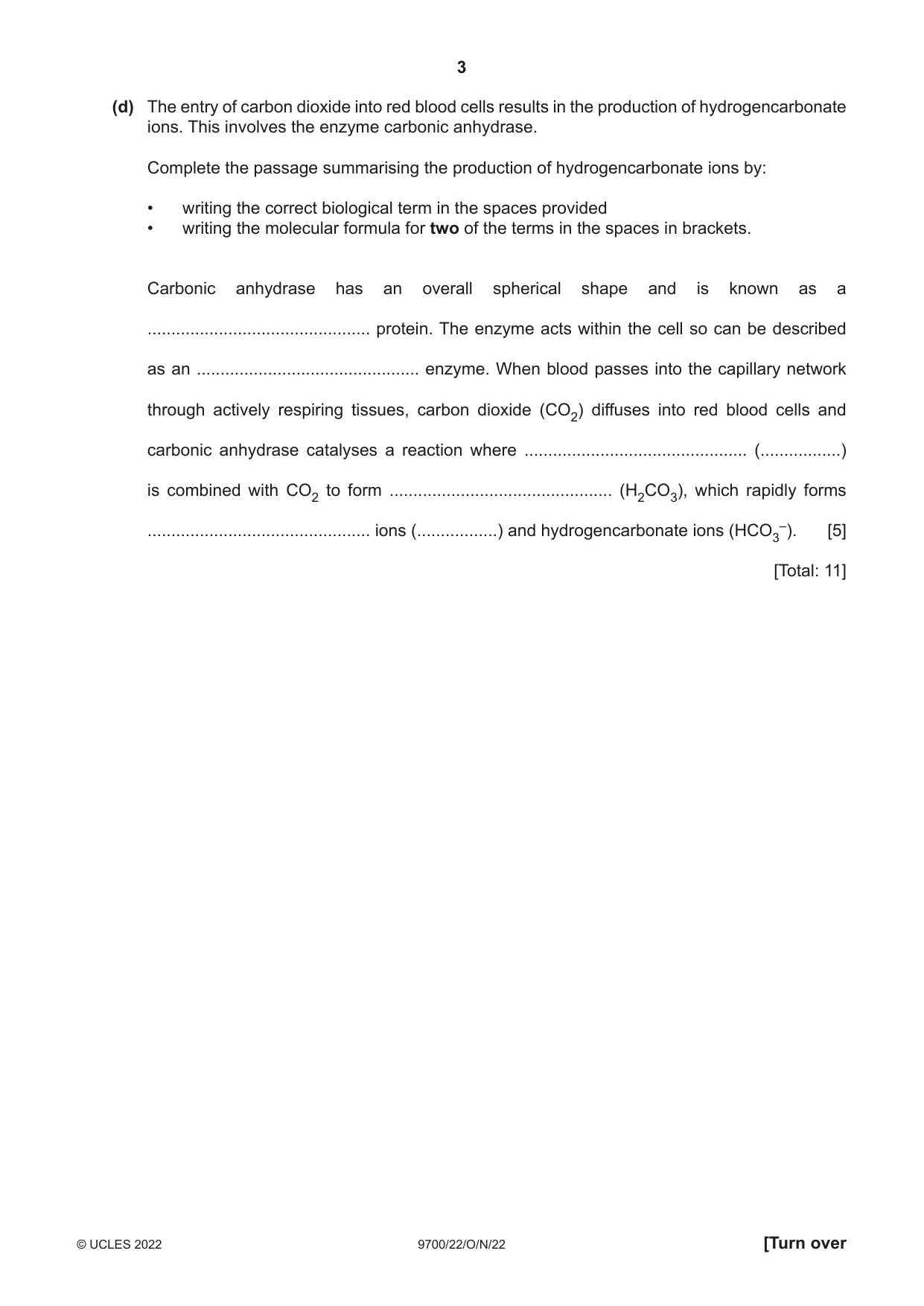 Cambridge A Level Biology 9700 2022 Oct/Nov Paper 2 · Variant 2 question paper, page 3 of 16