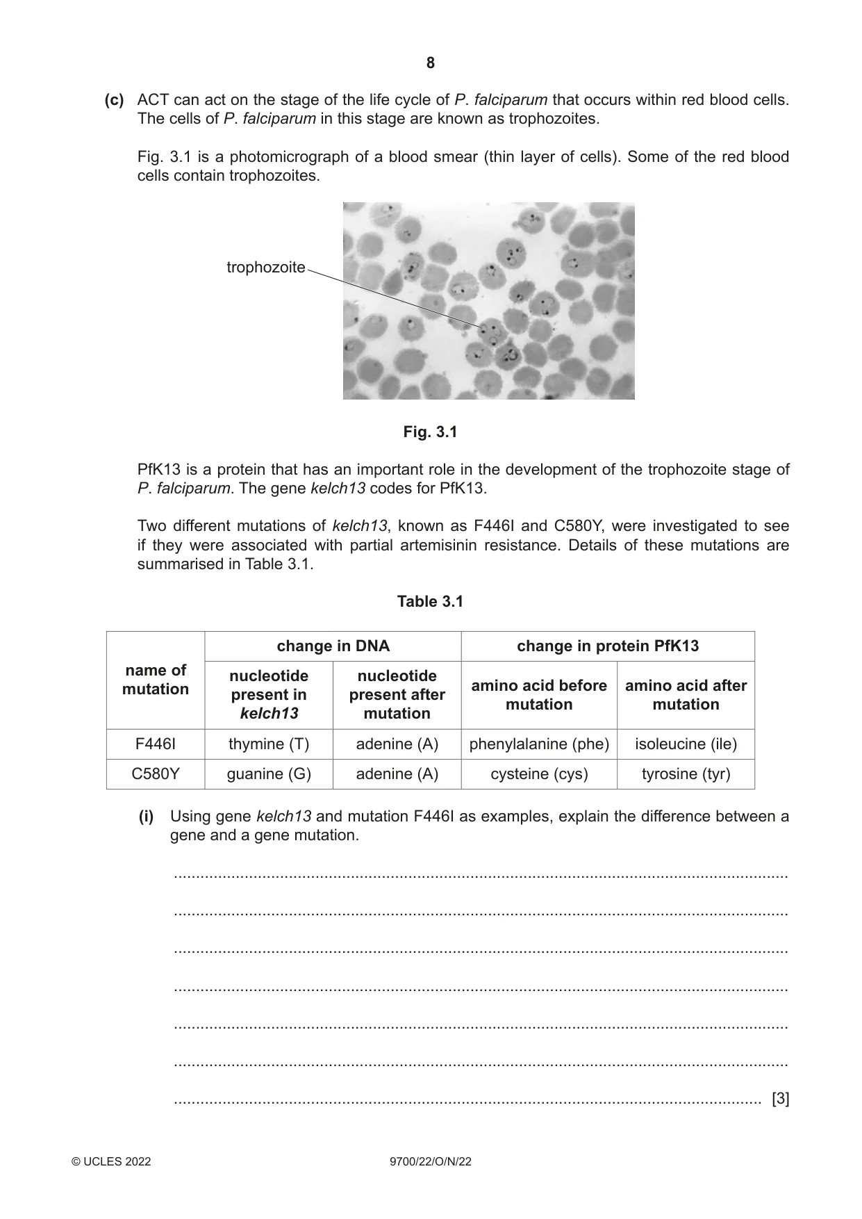 Cambridge A Level Biology 9700 2022 Oct/Nov Paper 2 · Variant 2 question paper, page 8 of 16
