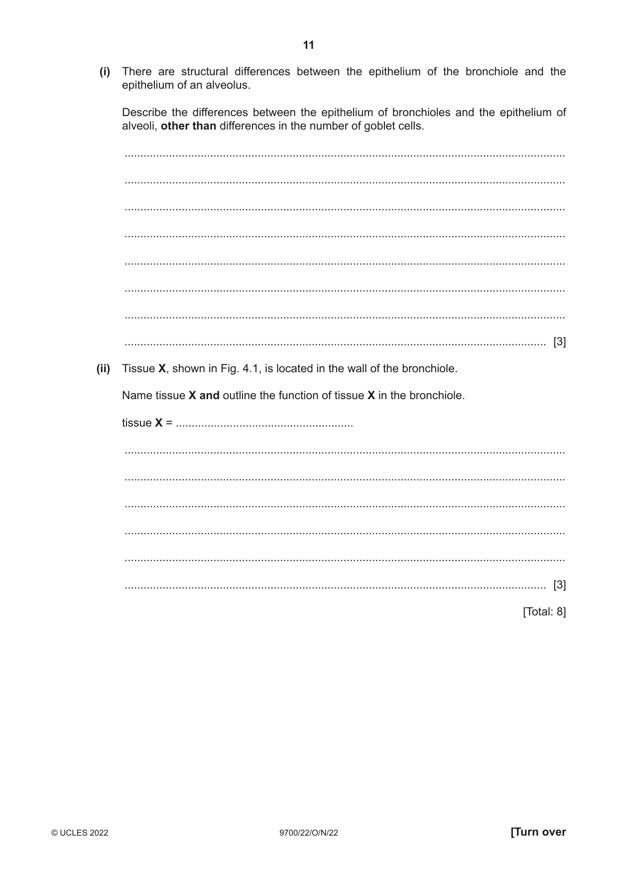 Cambridge A Level Biology 9700 2022 Oct/Nov Paper 2 · Variant 2 question paper, page 11 of 16