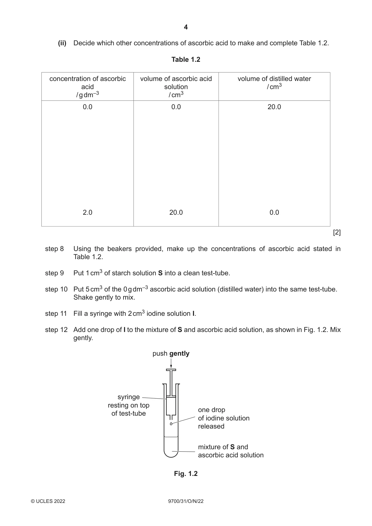Cambridge A Level Biology 9700 2022 Oct/Nov Paper 3 · Variant 1 question paper, page 4 of 16