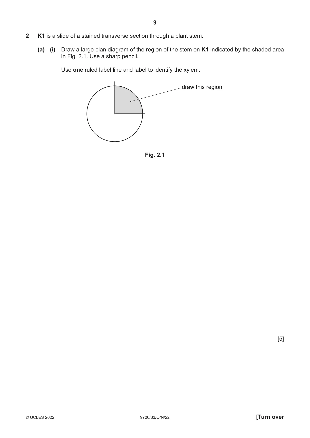 Cambridge A Level Biology 9700 2022 Oct/Nov Paper 3 · Variant 3 question paper, page 9 of 16