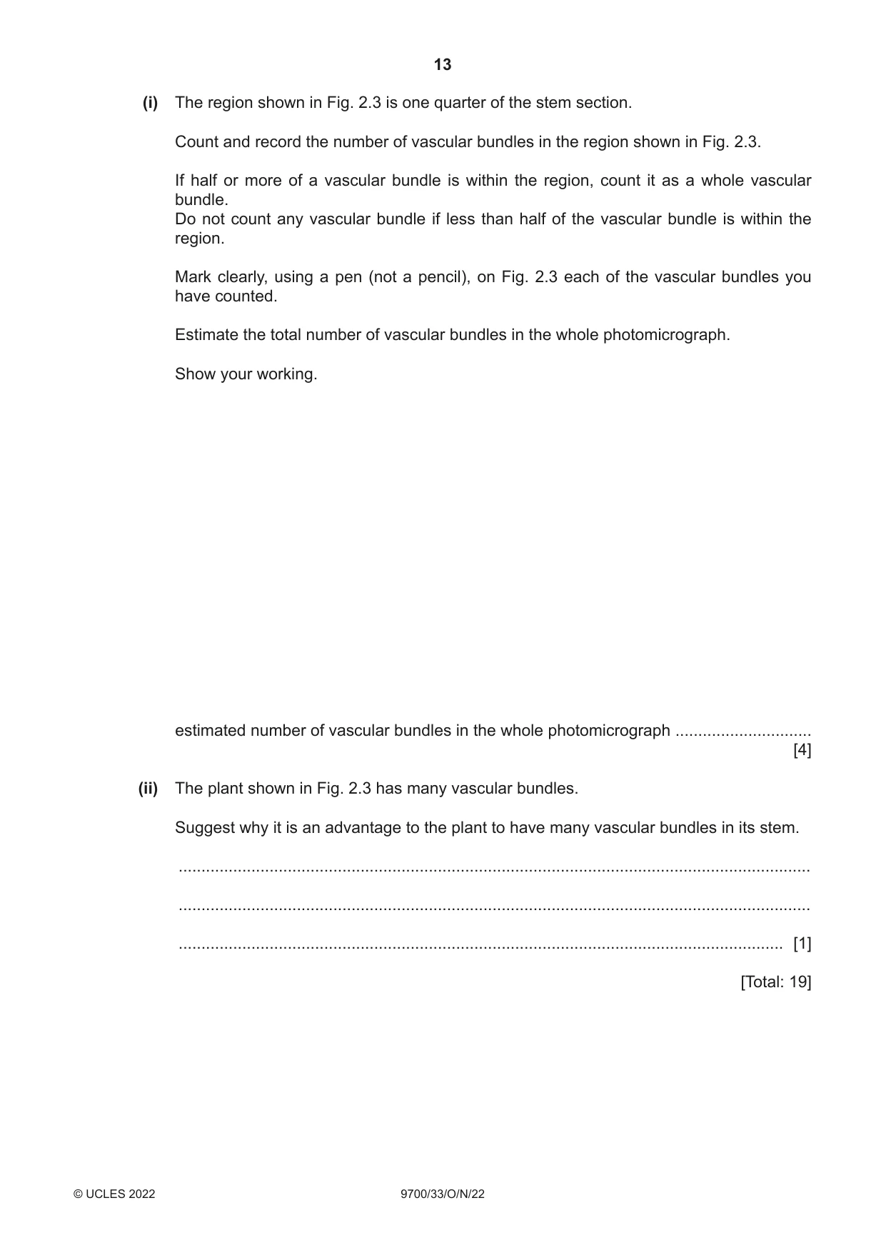 Cambridge A Level Biology 9700 2022 Oct/Nov Paper 3 · Variant 3 question paper, page 13 of 16