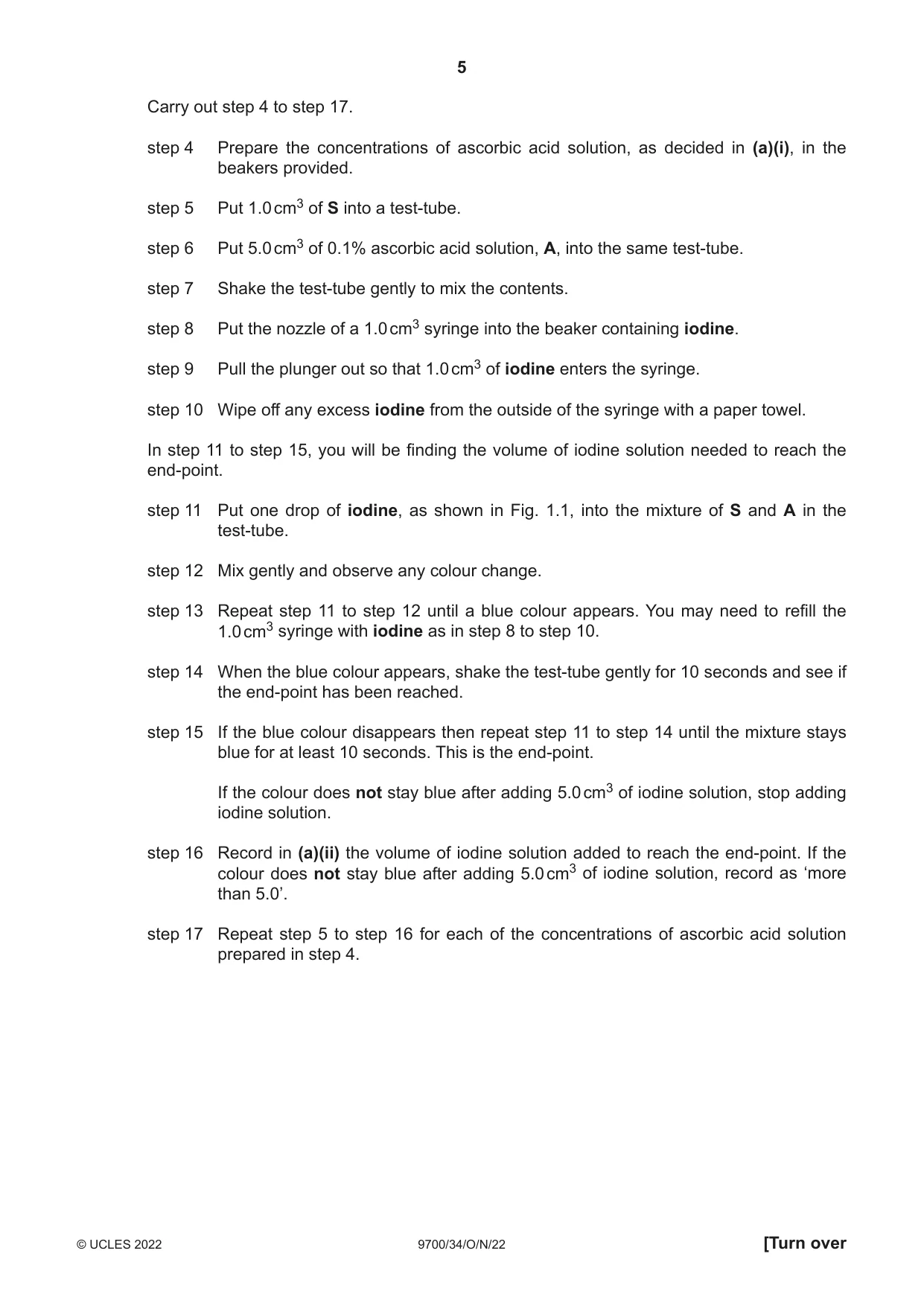 Cambridge A Level Biology 9700 2022 Oct/Nov Paper 3 · Variant 4 question paper, page 5 of 16