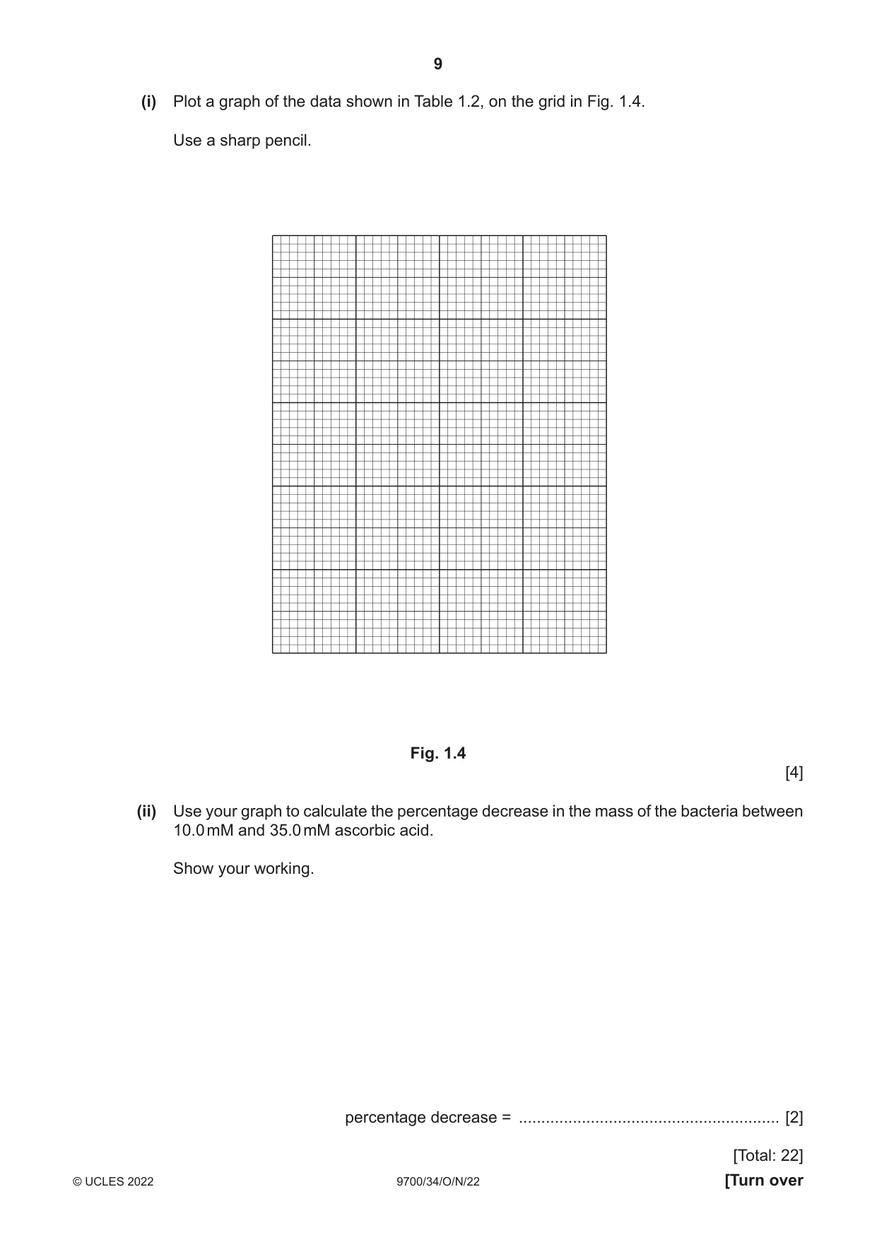 Cambridge A Level Biology 9700 2022 Oct/Nov Paper 3 · Variant 4 question paper, page 9 of 16