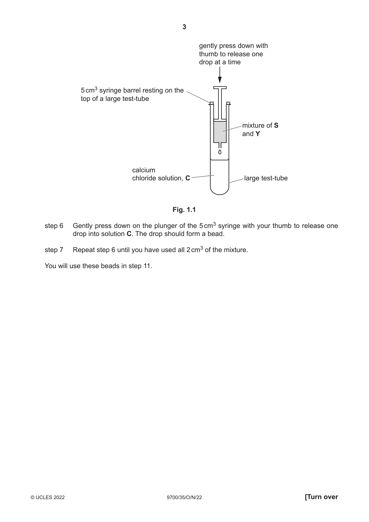 Cambridge A Level Biology 9700 2022 Oct/Nov Paper 3 · Variant 5 question paper, page 3 of 16