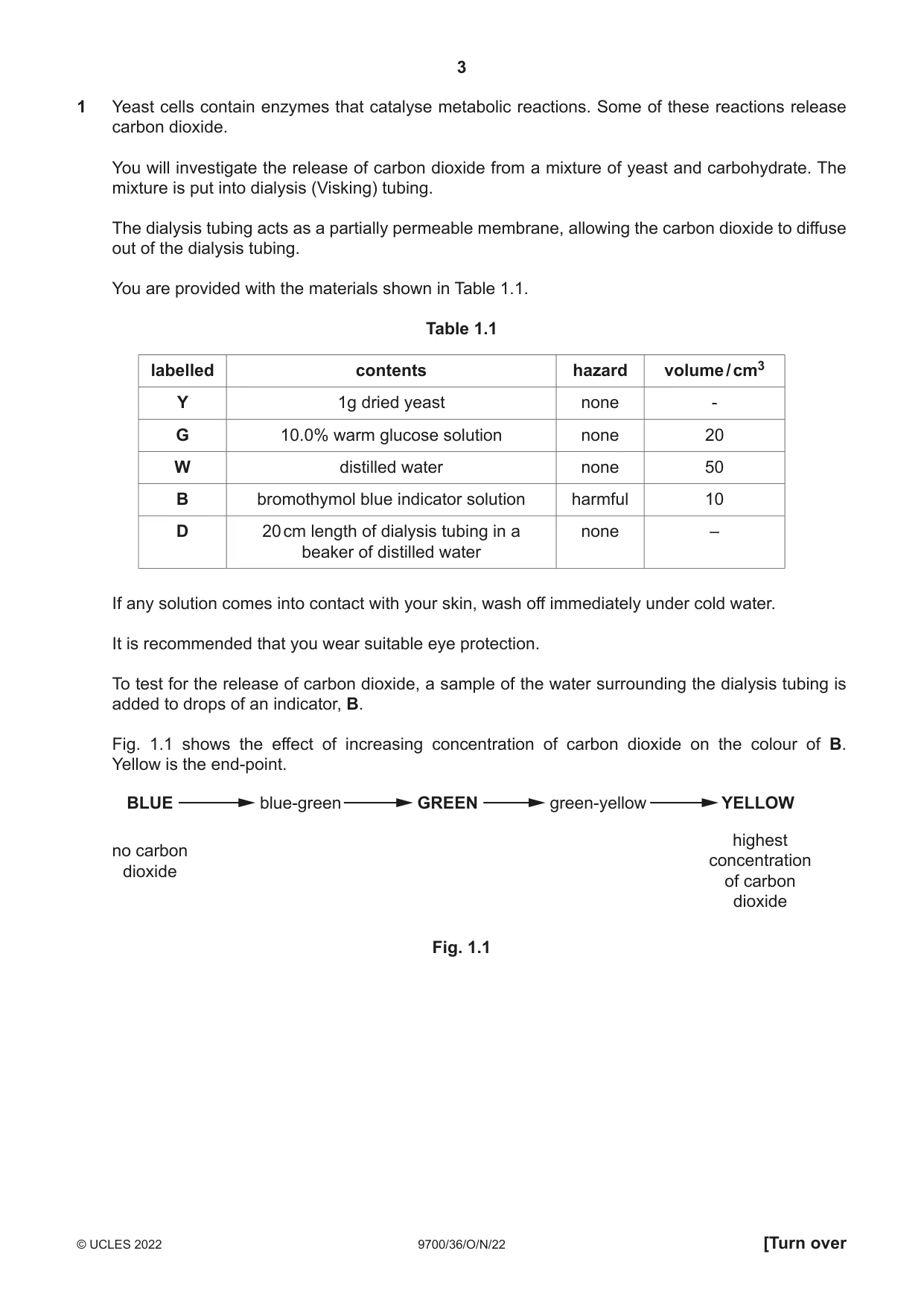 Cambridge A Level Biology 9700 2022 Oct/Nov Paper 3 · Variant 6 question paper, page 3 of 16