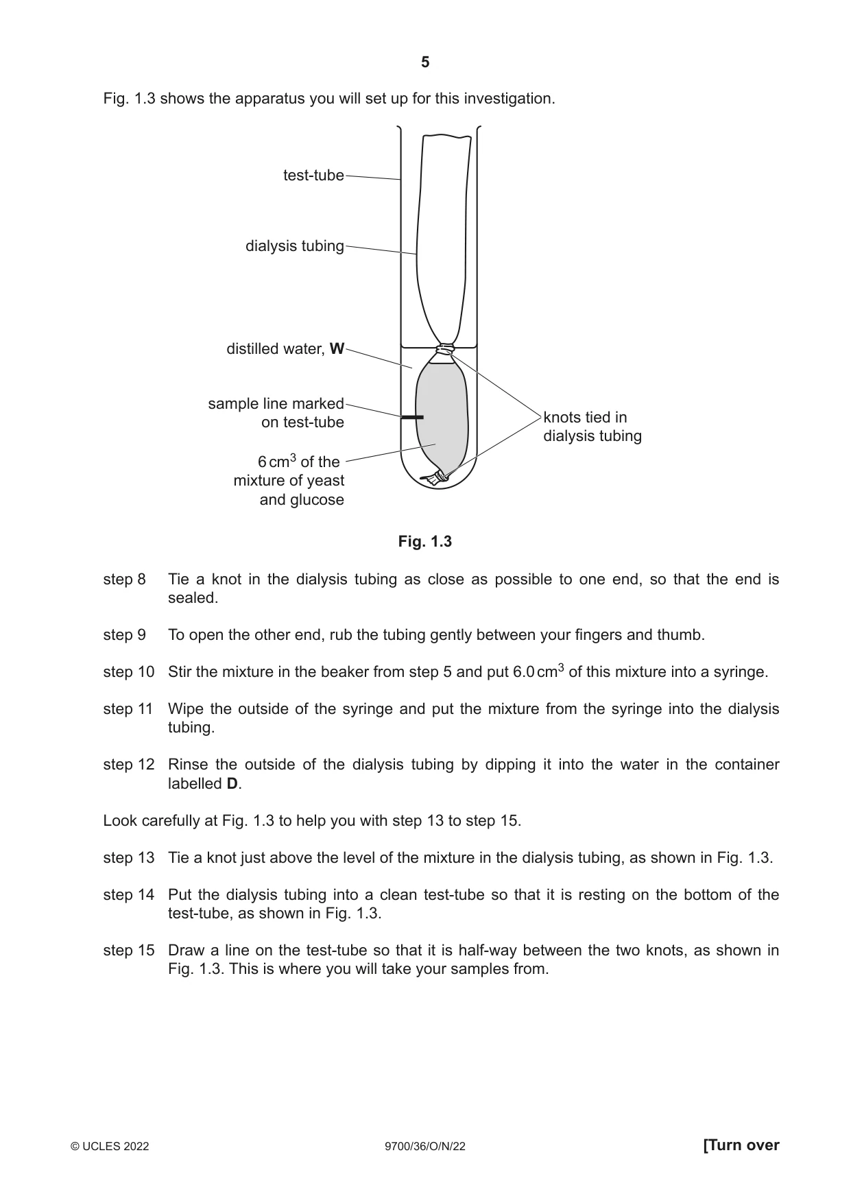 Cambridge A Level Biology 9700 2022 Oct/Nov Paper 3 · Variant 6 question paper, page 5 of 16