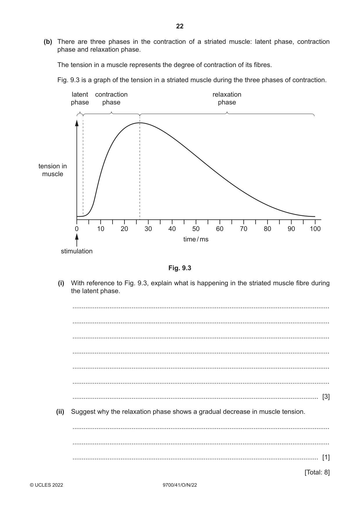 Cambridge A Level Biology 9700 2022 Oct/Nov Paper 4 · Variant 1 question paper, page 22 of 24