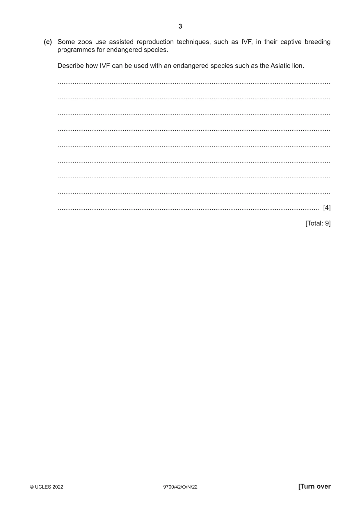 Cambridge A Level Biology 9700 2022 Oct/Nov Paper 4 · Variant 2 question paper, page 3 of 28