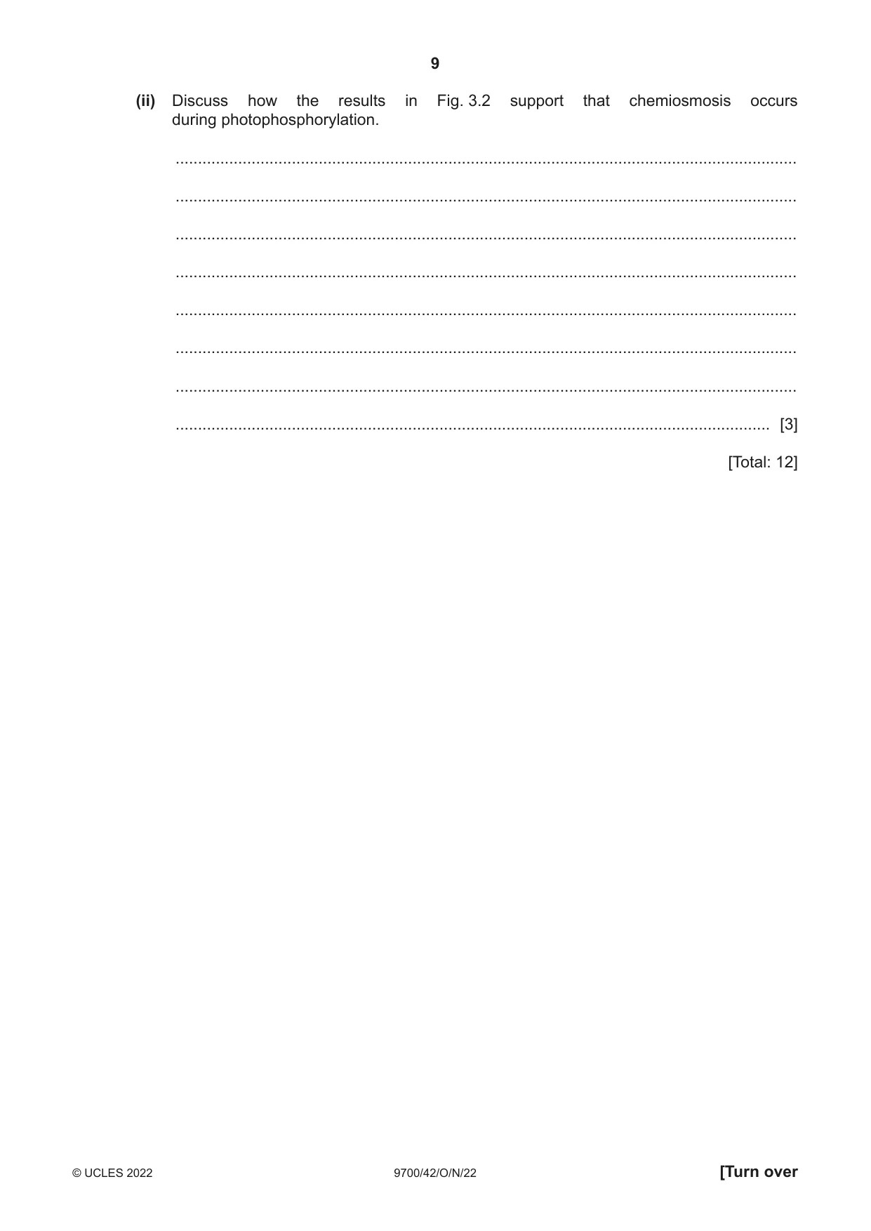 Cambridge A Level Biology 9700 2022 Oct/Nov Paper 4 · Variant 2 question paper, page 9 of 28