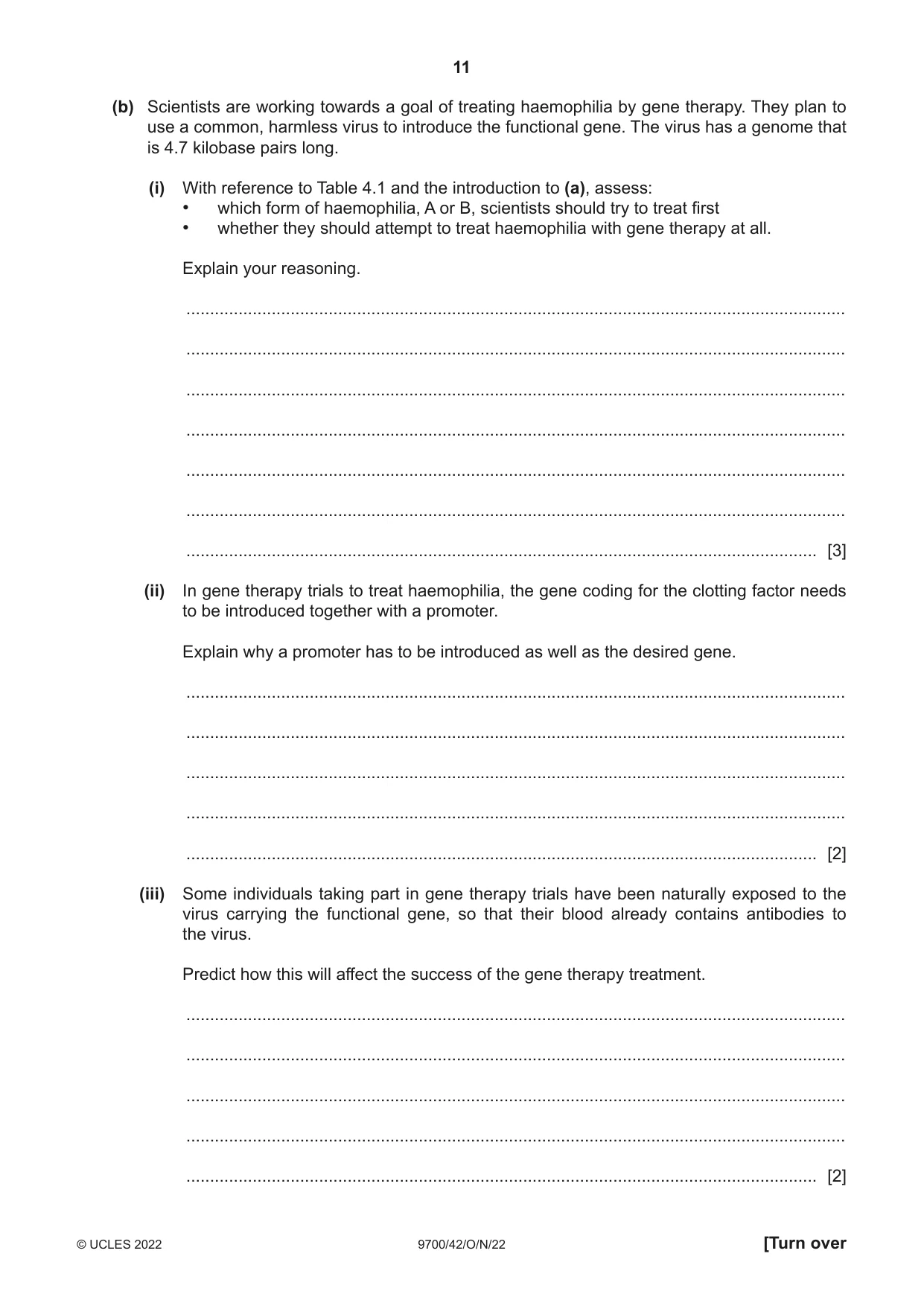 Cambridge A Level Biology 9700 2022 Oct/Nov Paper 4 · Variant 2 question paper, page 11 of 28