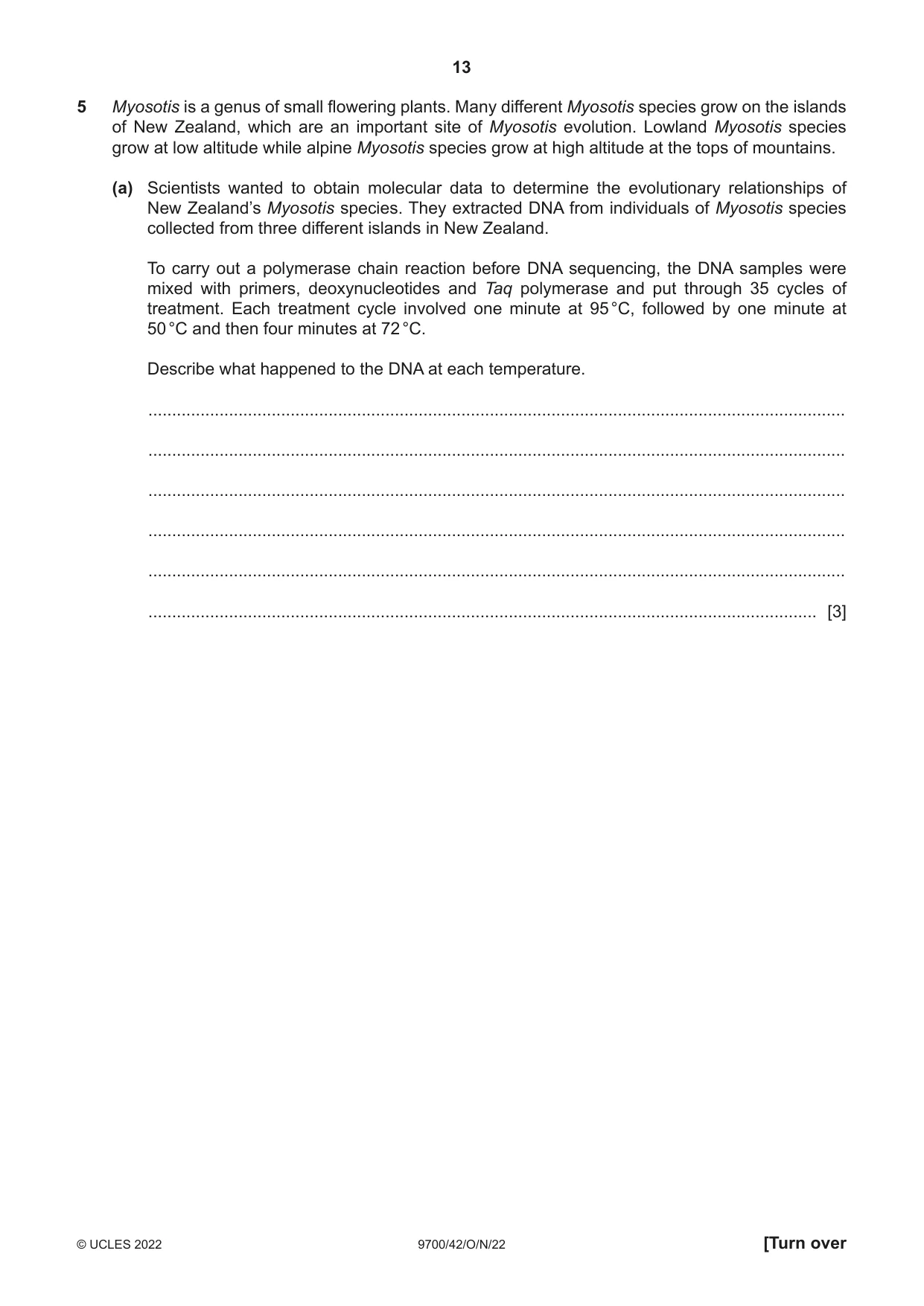 Cambridge A Level Biology 9700 2022 Oct/Nov Paper 4 · Variant 2 question paper, page 13 of 28