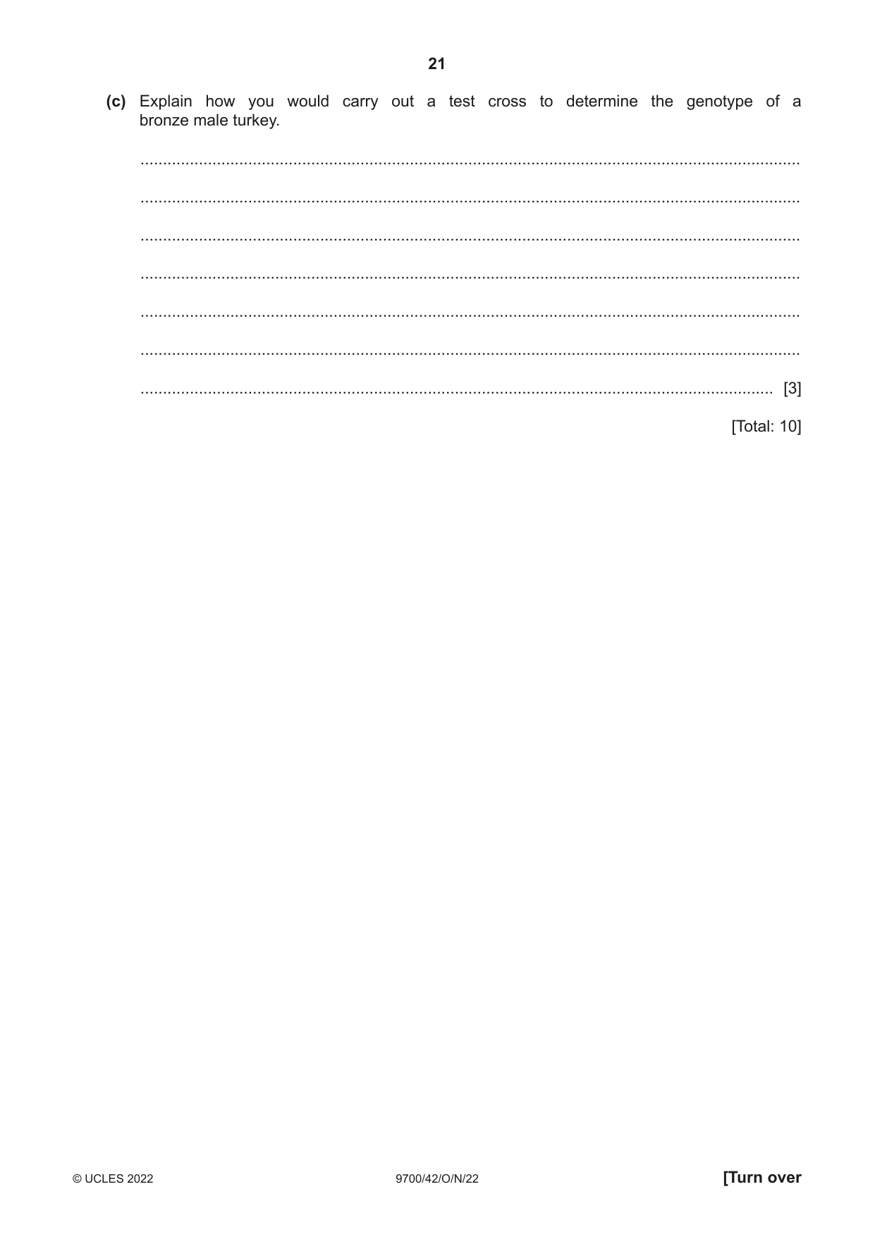 Cambridge A Level Biology 9700 2022 Oct/Nov Paper 4 · Variant 2 question paper, page 21 of 28