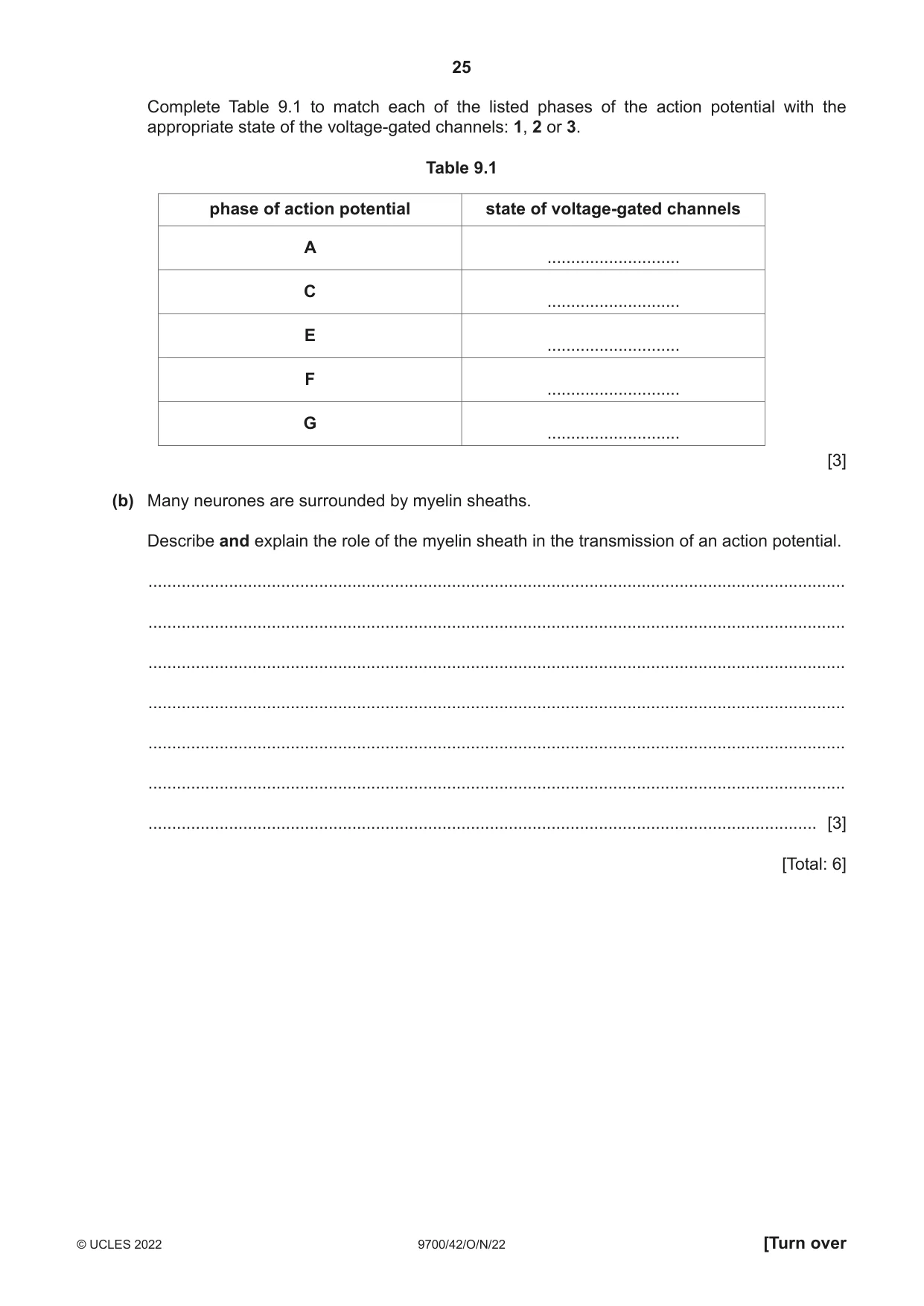 Cambridge A Level Biology 9700 2022 Oct/Nov Paper 4 · Variant 2 question paper, page 25 of 28