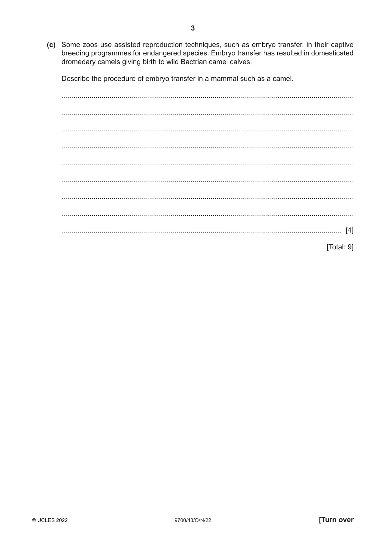 Cambridge A Level Biology 9700 2022 Oct/Nov Paper 4 · Variant 3 question paper, page 3 of 24