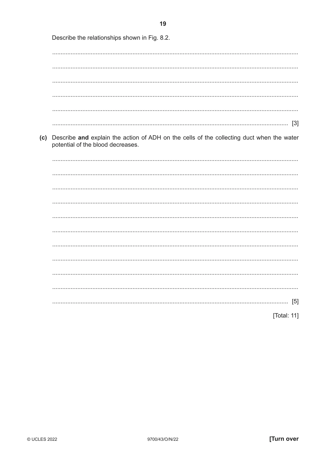 Cambridge A Level Biology 9700 2022 Oct/Nov Paper 4 · Variant 3 question paper, page 19 of 24