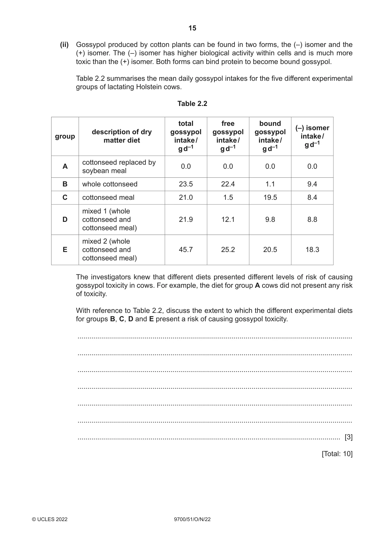 Cambridge A Level Biology 9700 2022 Oct/Nov Paper 5 · Variant 1 question paper, page 15 of 16