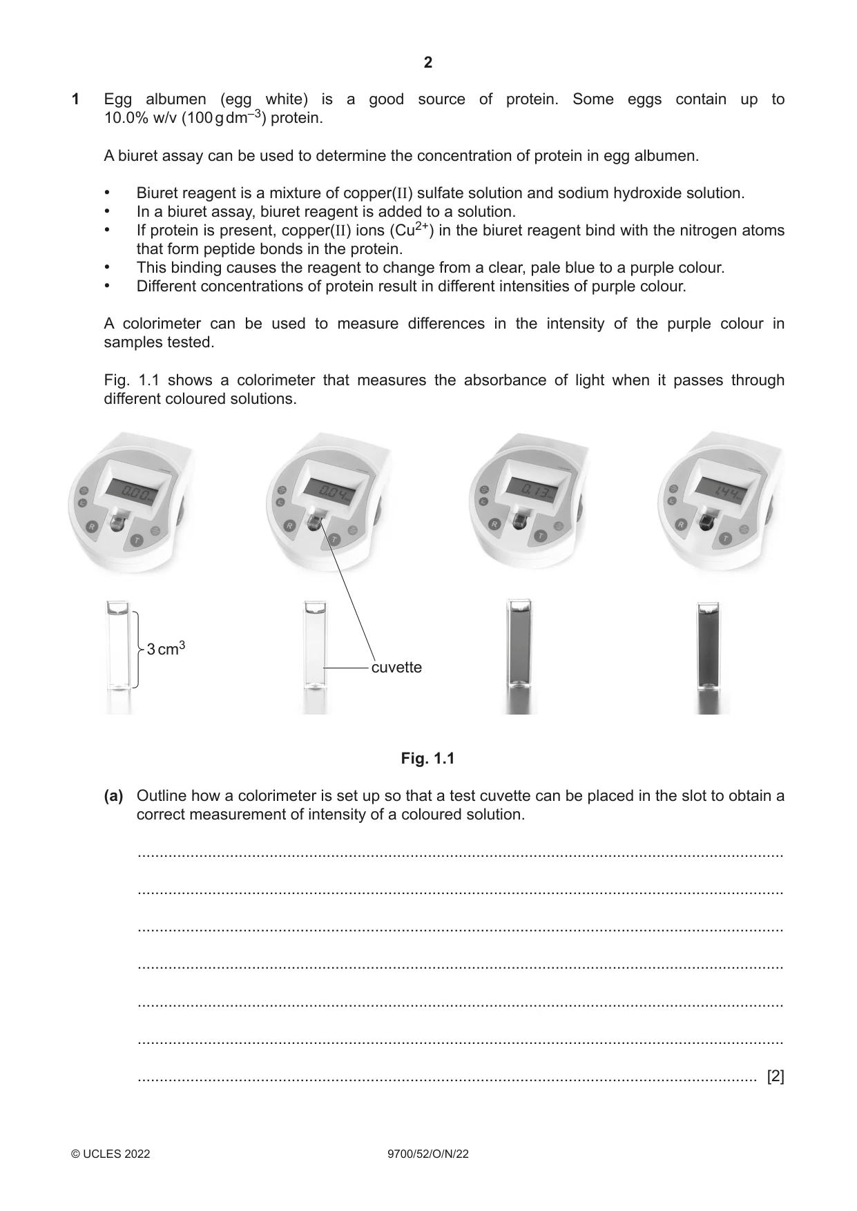 Cambridge A Level Biology 9700 2022 Oct/Nov Paper 5 · Variant 2 question paper, page 2 of 12