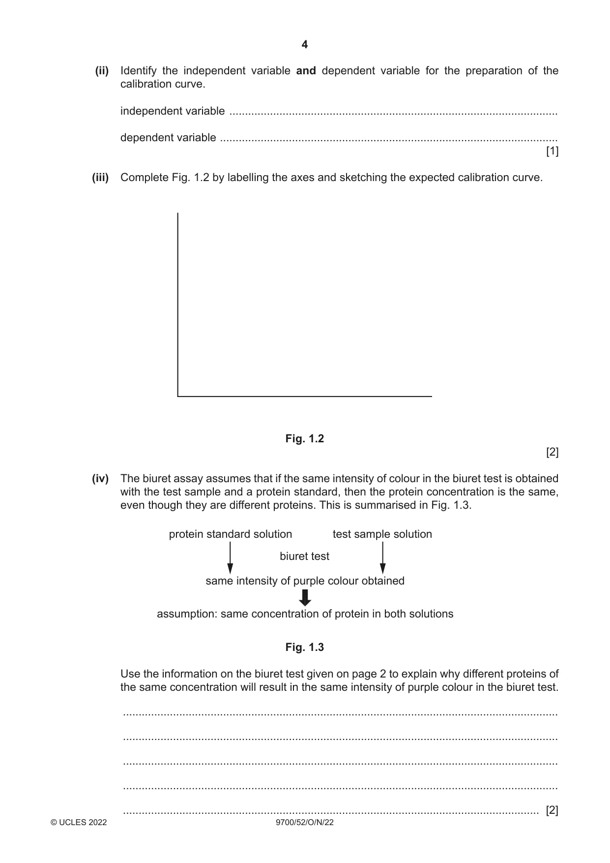 Cambridge A Level Biology 9700 2022 Oct/Nov Paper 5 · Variant 2 question paper, page 4 of 12