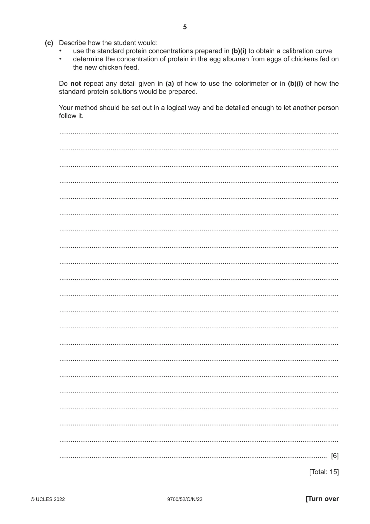 Cambridge A Level Biology 9700 2022 Oct/Nov Paper 5 · Variant 2 question paper, page 5 of 12